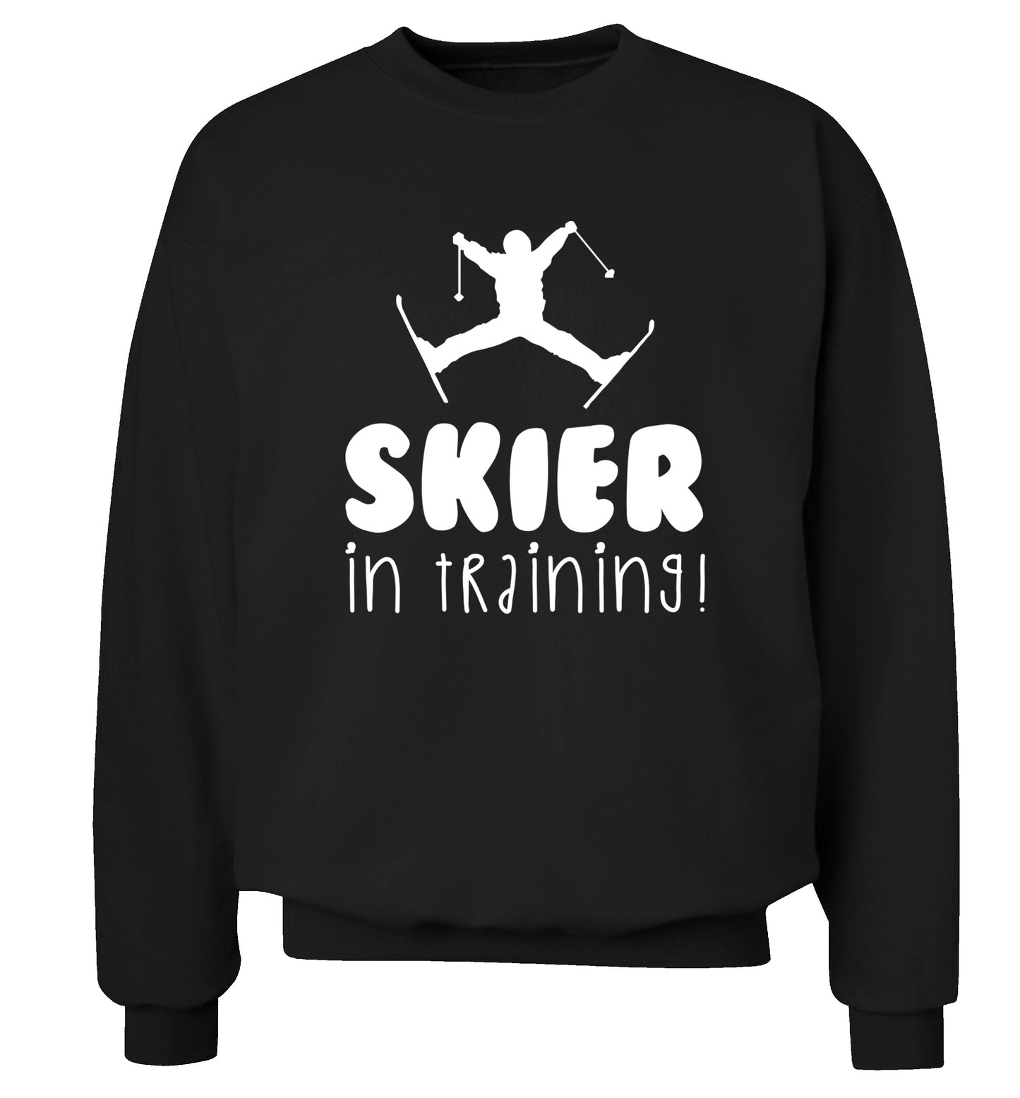 Skier in training Adult's unisex black Sweater 2XL