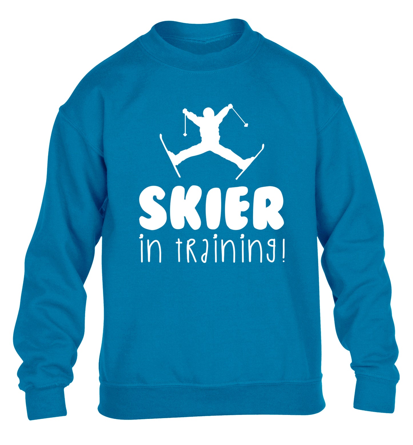 Skier in training children's blue sweater 12-14 Years