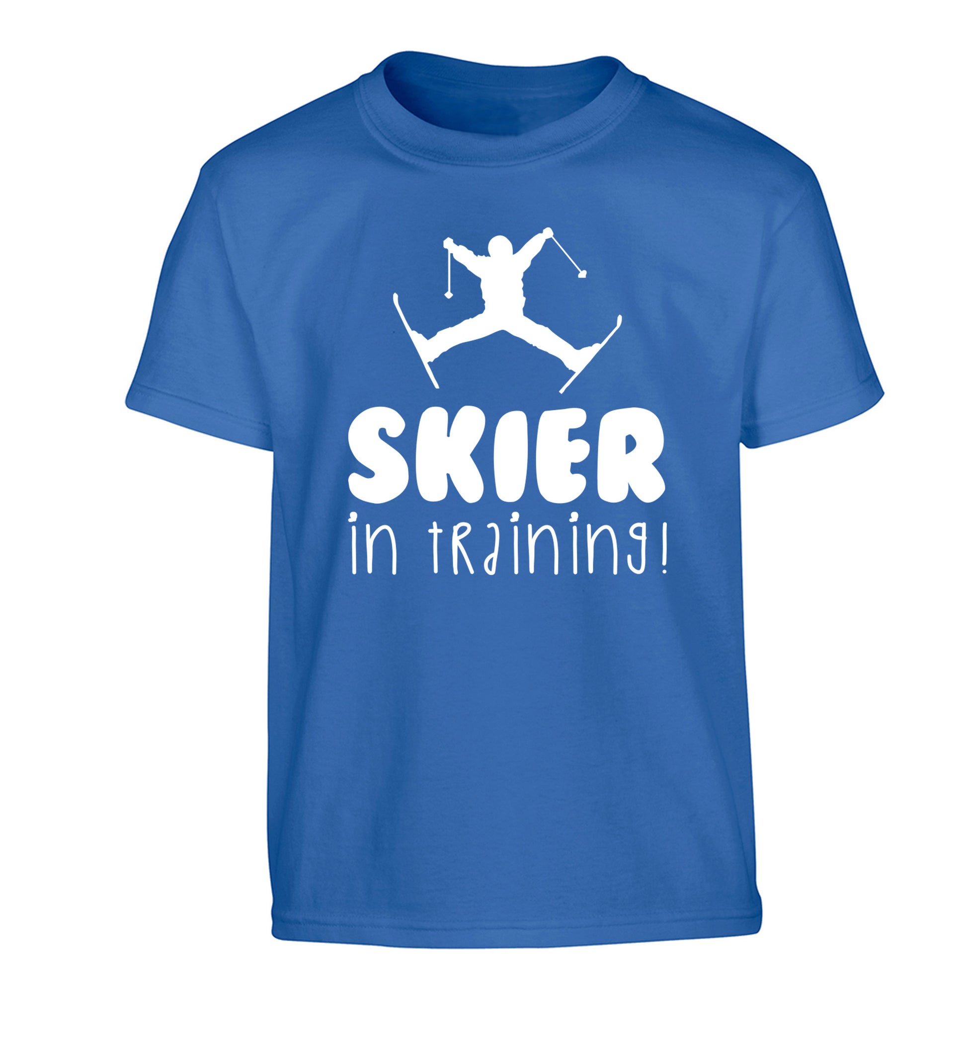 Skier in training Children's blue Tshirt 12-14 Years