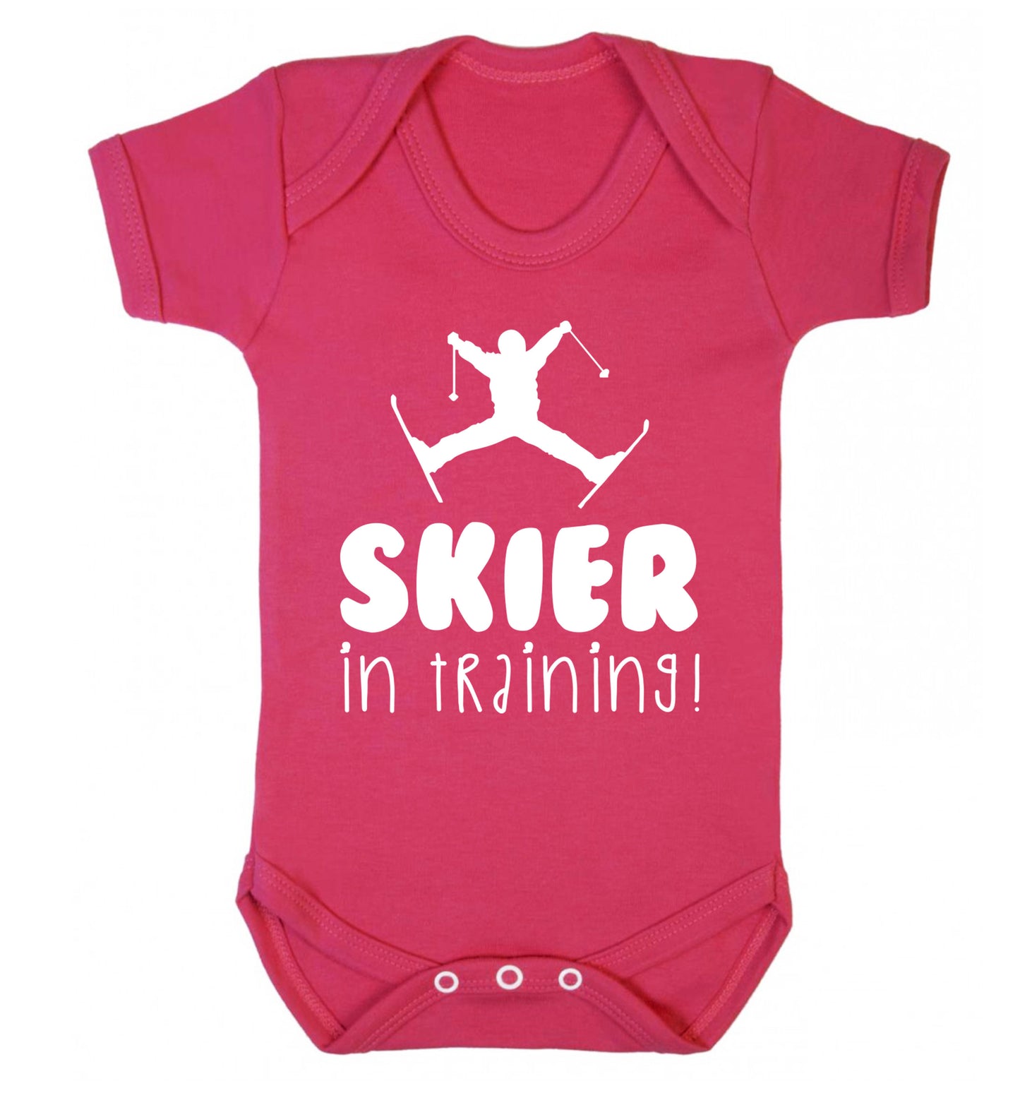 Skier in training Baby Vest dark pink 18-24 months