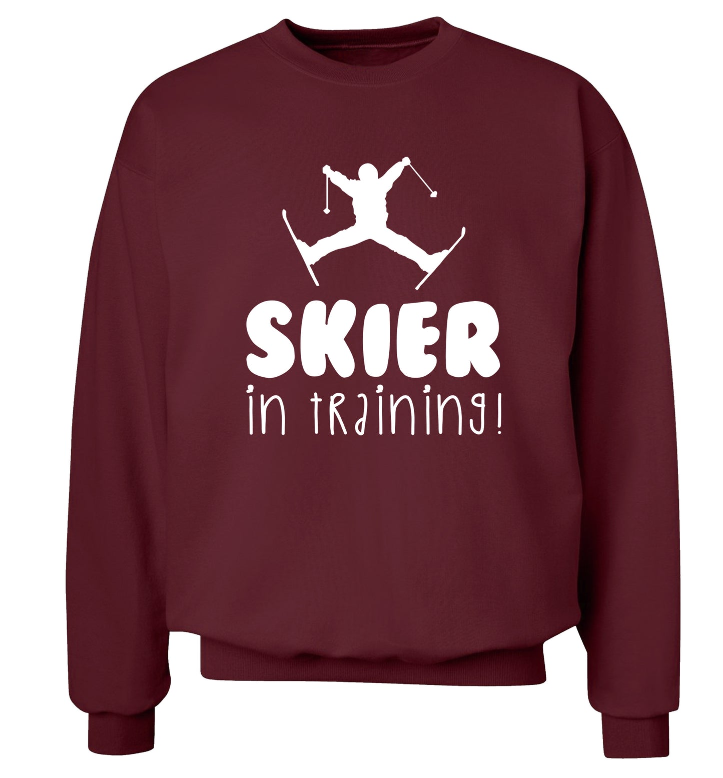 Skier in training Adult's unisex maroon Sweater 2XL