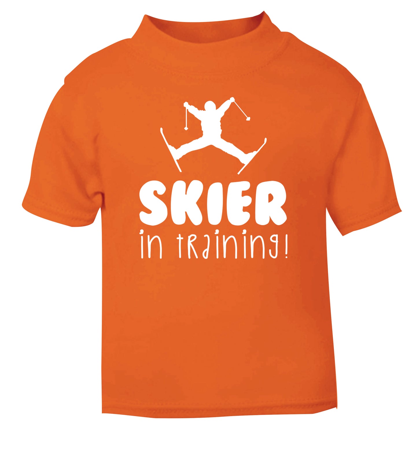Skier in training orange Baby Toddler Tshirt 2 Years