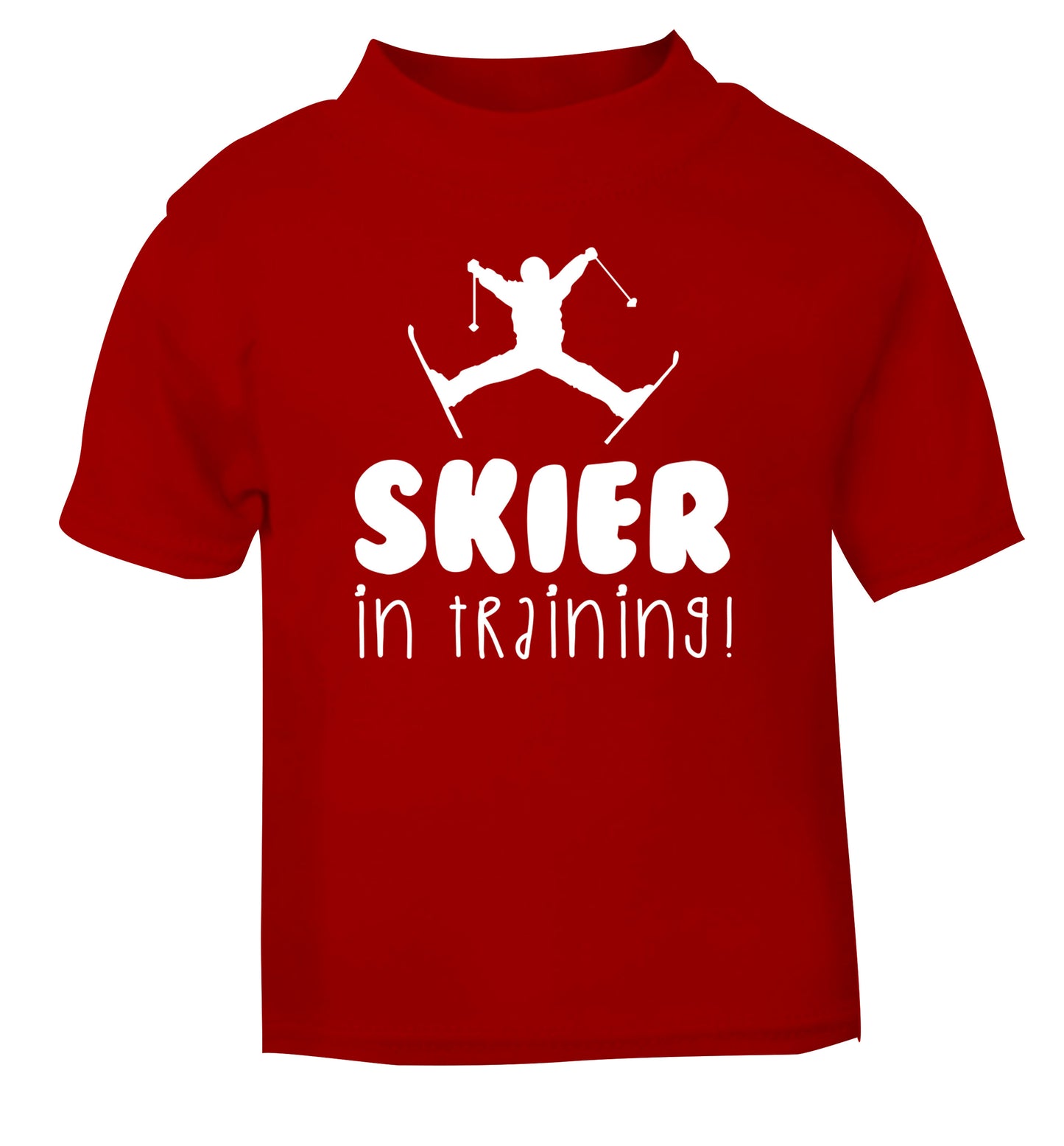 Skier in training red Baby Toddler Tshirt 2 Years