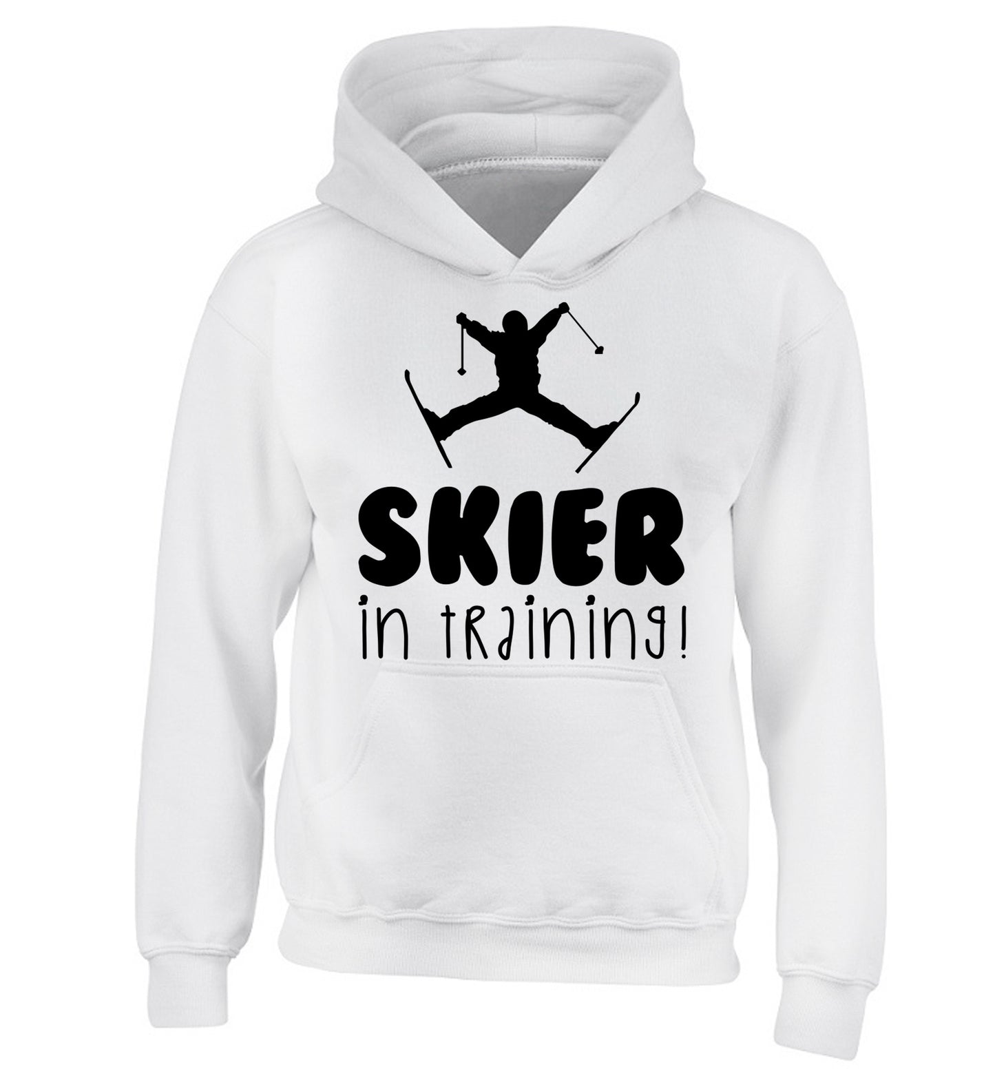 Skier in training children's white hoodie 12-14 Years