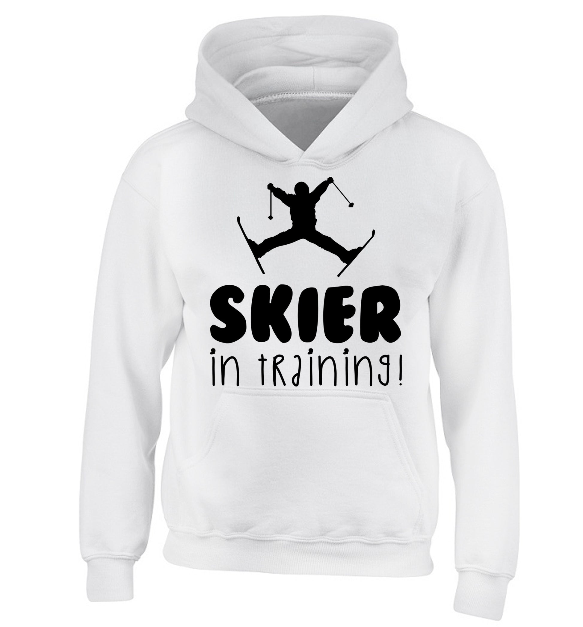 Skier in training children's white hoodie 12-14 Years