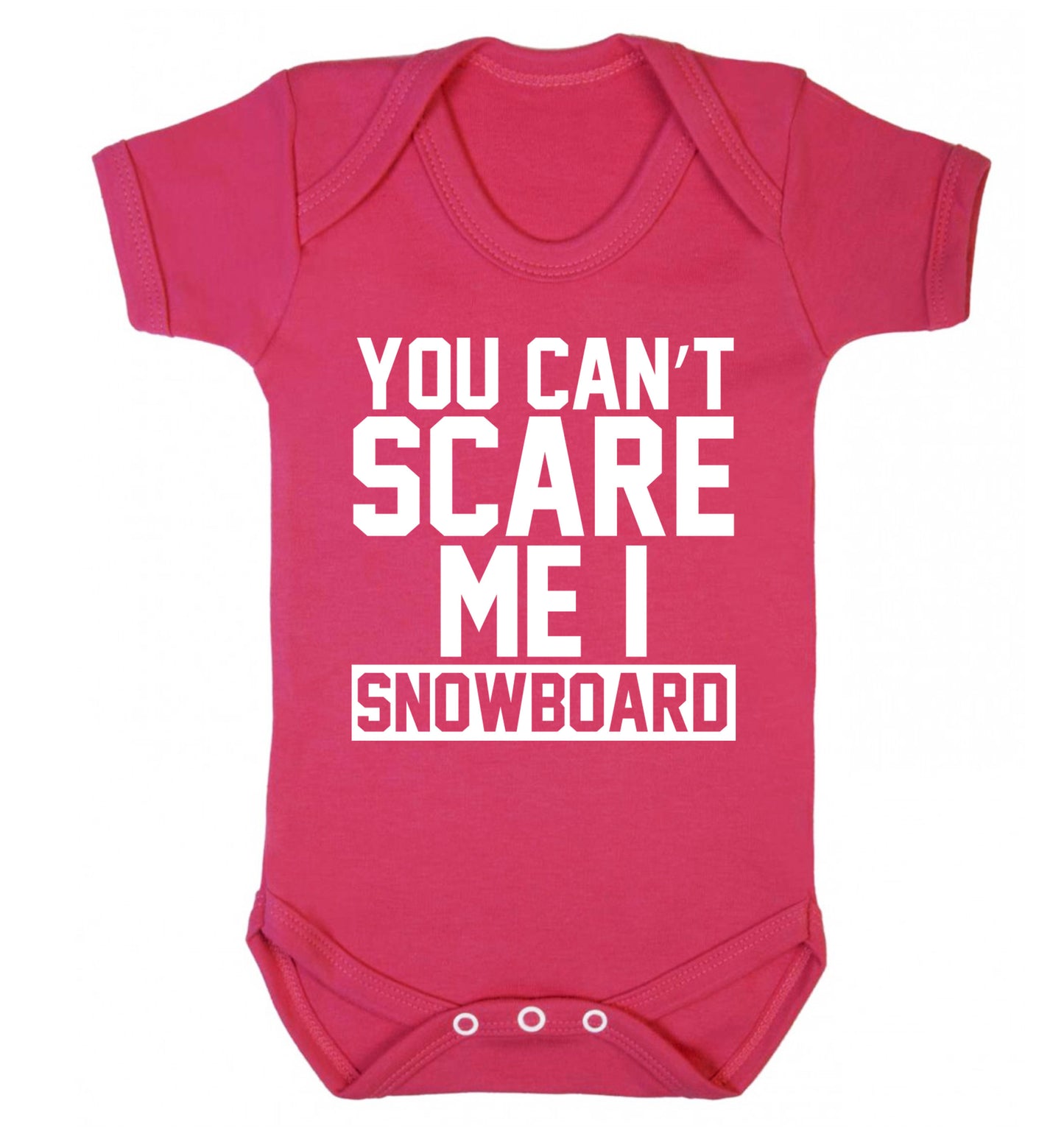 You can't scare me I snowboard Baby Vest dark pink 18-24 months