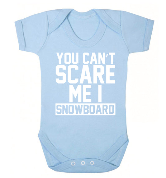You can't scare me I snowboard Baby Vest pale blue 18-24 months