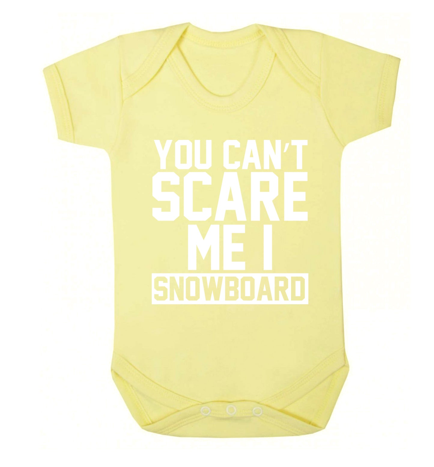 You can't scare me I snowboard Baby Vest pale yellow 18-24 months