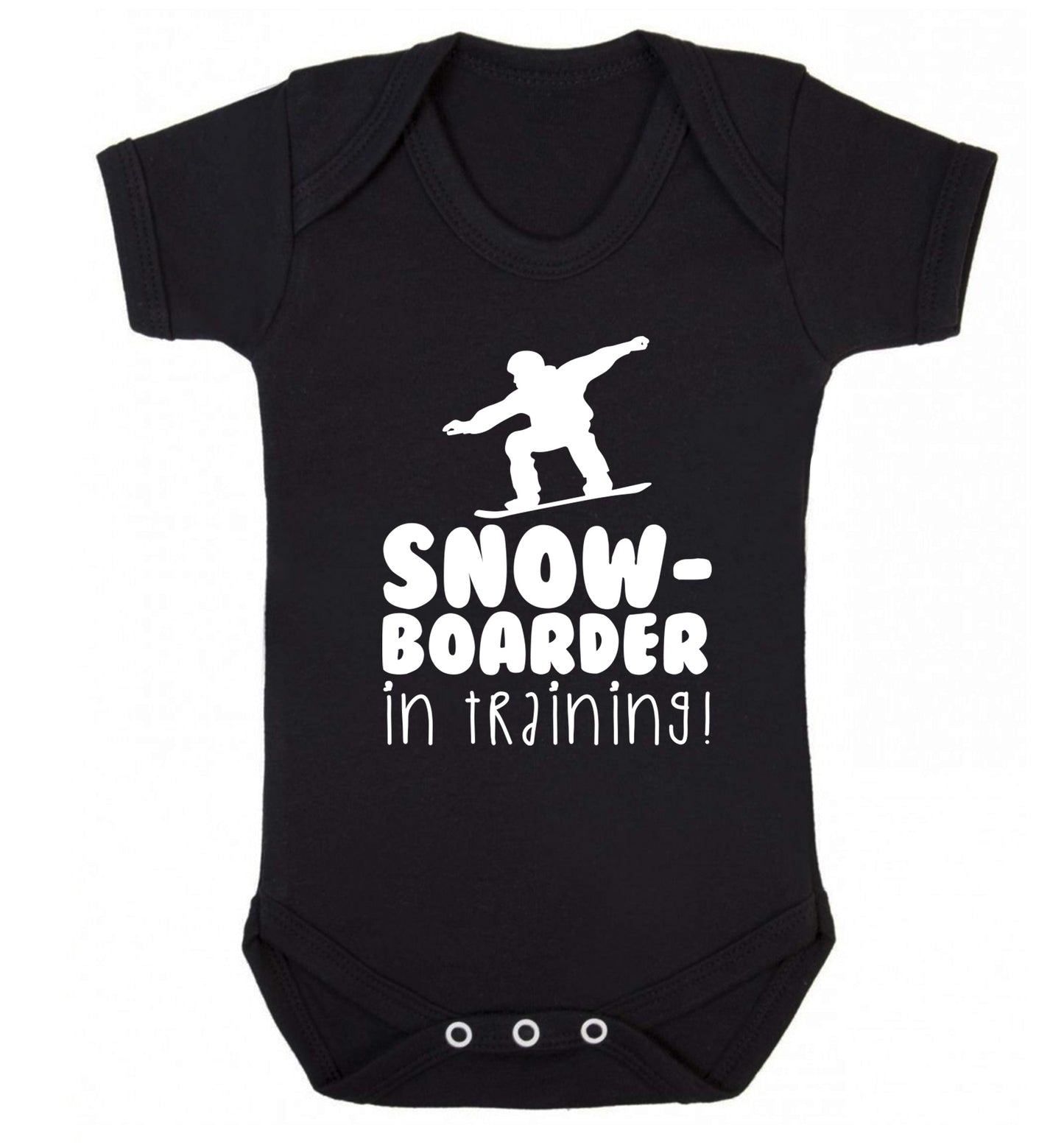 Snowboarder in training Baby Vest black 18-24 months