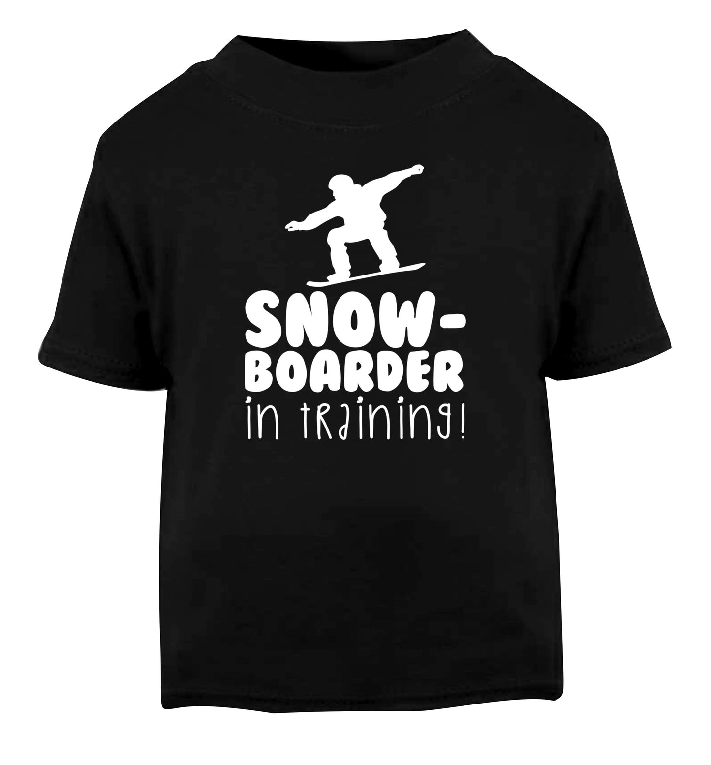 Snowboarder in training Black Baby Toddler Tshirt 2 years