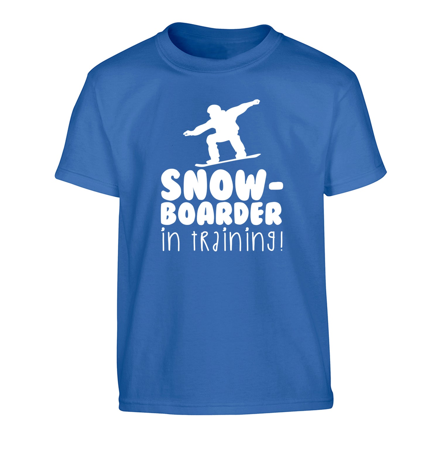 Snowboarder in training Children's blue Tshirt 12-14 Years