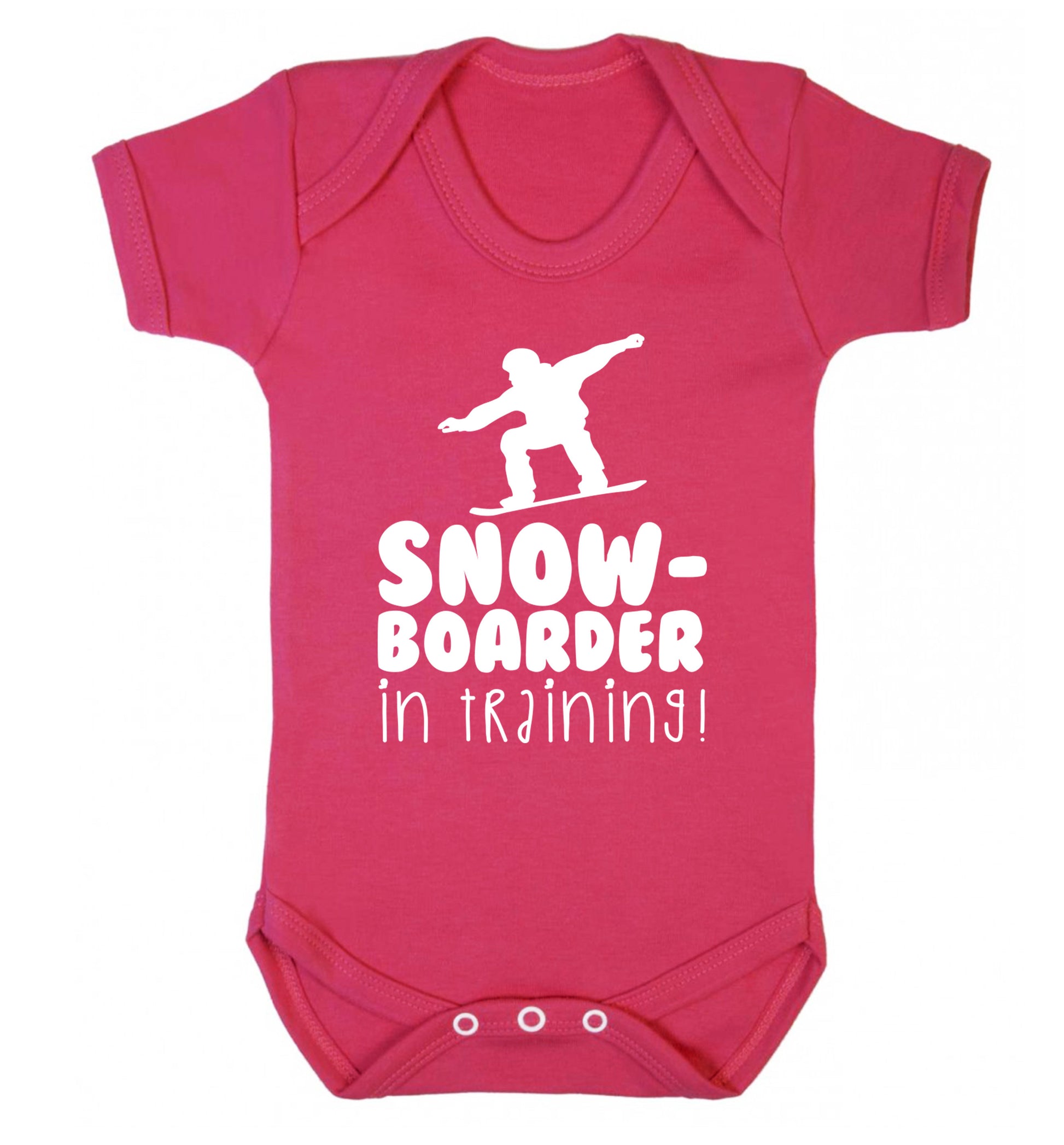 Snowboarder in training Baby Vest dark pink 18-24 months