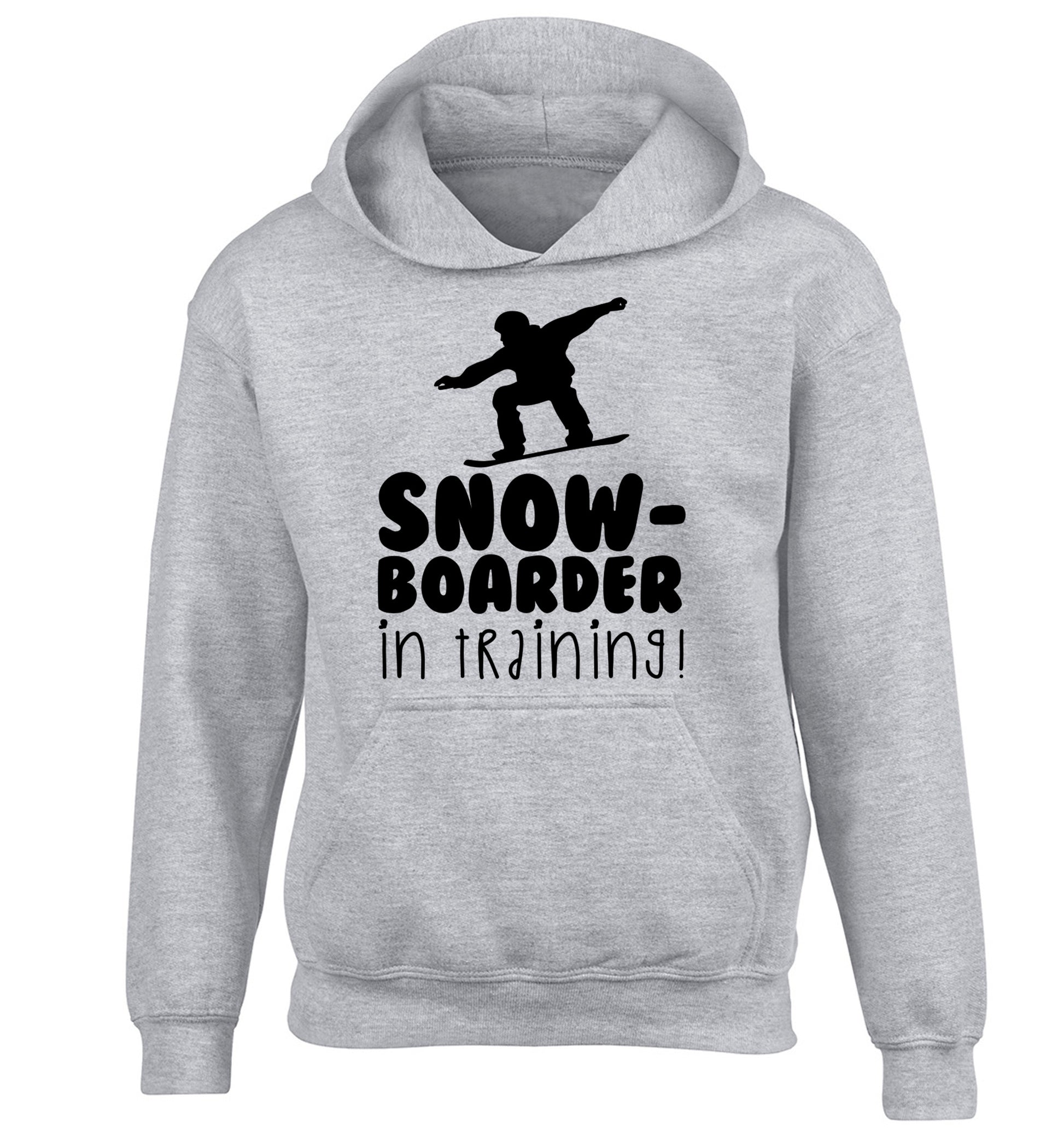 Snowboarder in training children's grey hoodie 12-14 Years