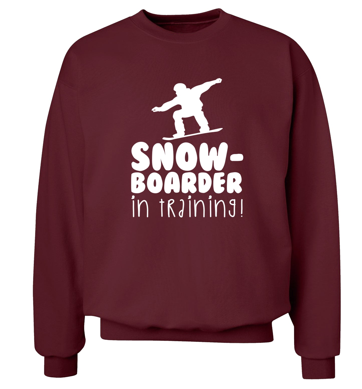 Snowboarder in training Adult's unisex maroon Sweater 2XL