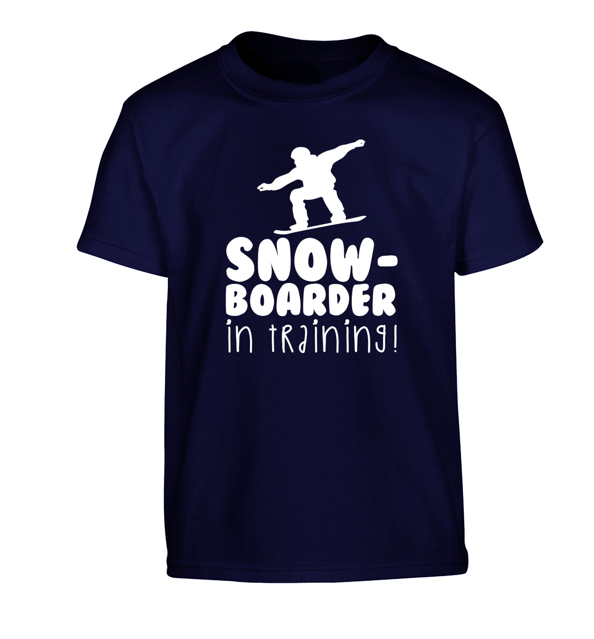 Snowboarder in training Children's navy Tshirt 12-14 Years
