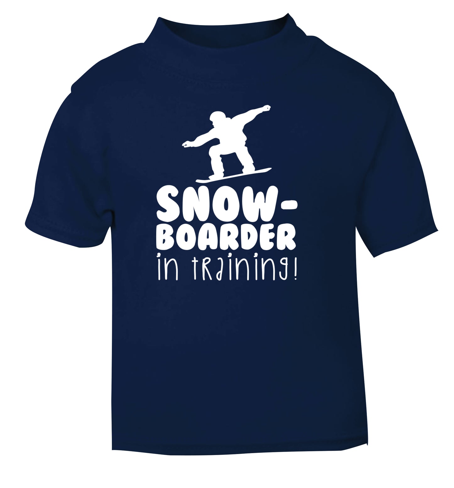 Snowboarder in training navy Baby Toddler Tshirt 2 Years