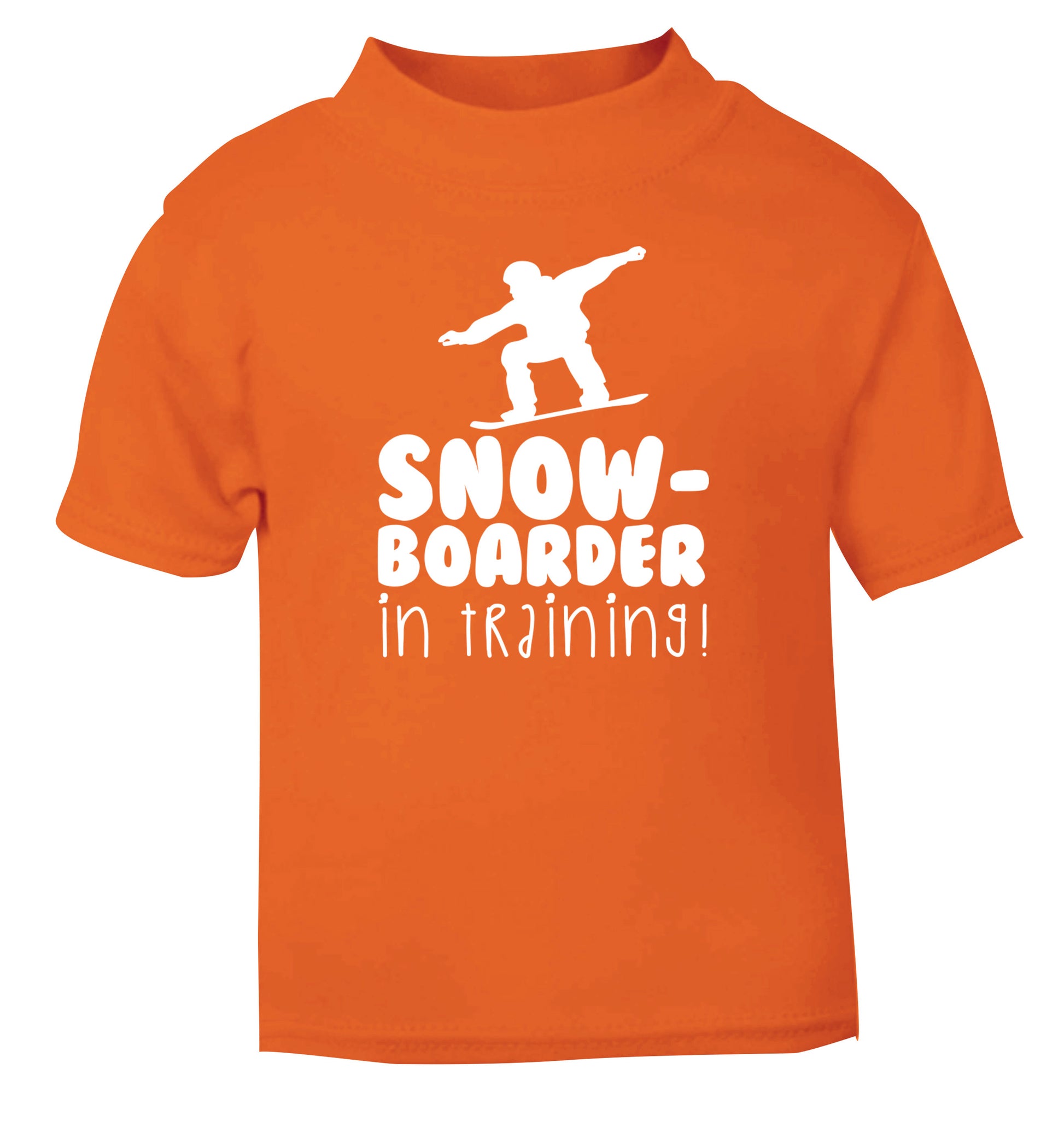 Snowboarder in training orange Baby Toddler Tshirt 2 Years