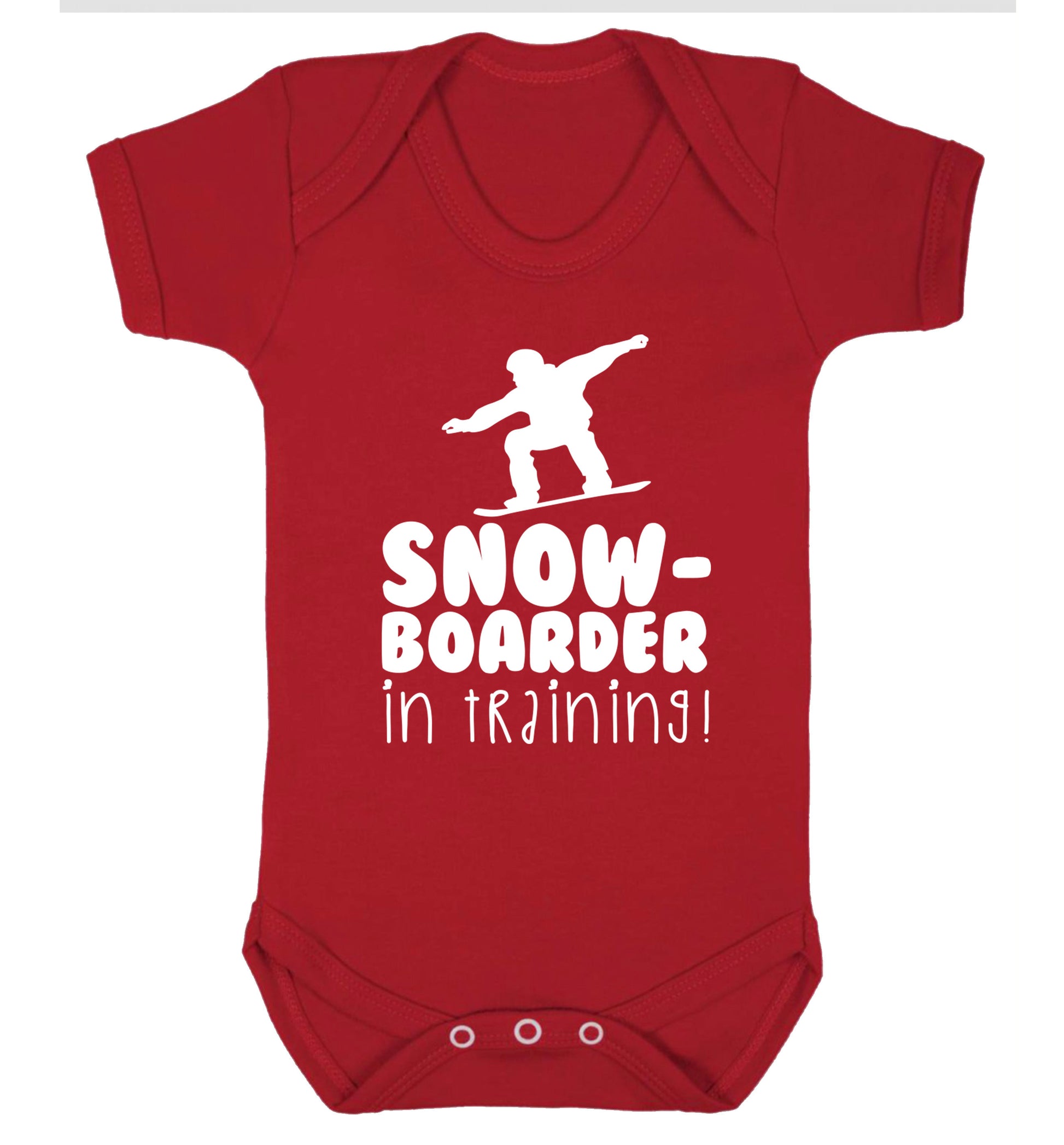 Snowboarder in training Baby Vest red 18-24 months