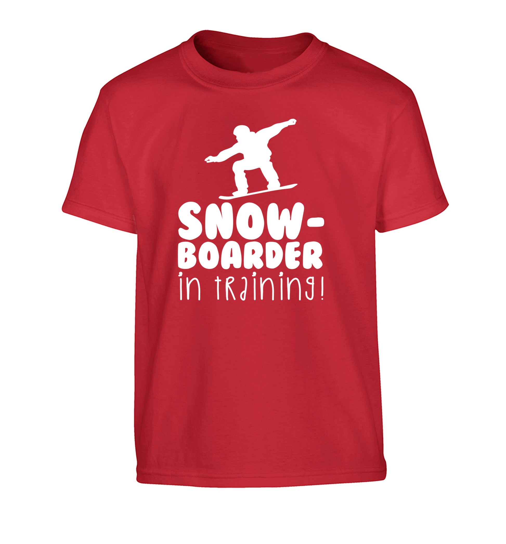 Snowboarder in training Children's red Tshirt 12-14 Years