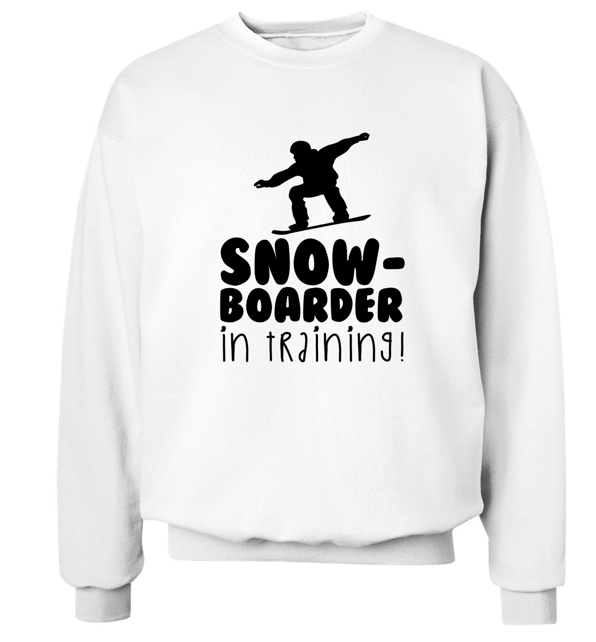 Snowboarder in training Adult's unisex white Sweater 2XL