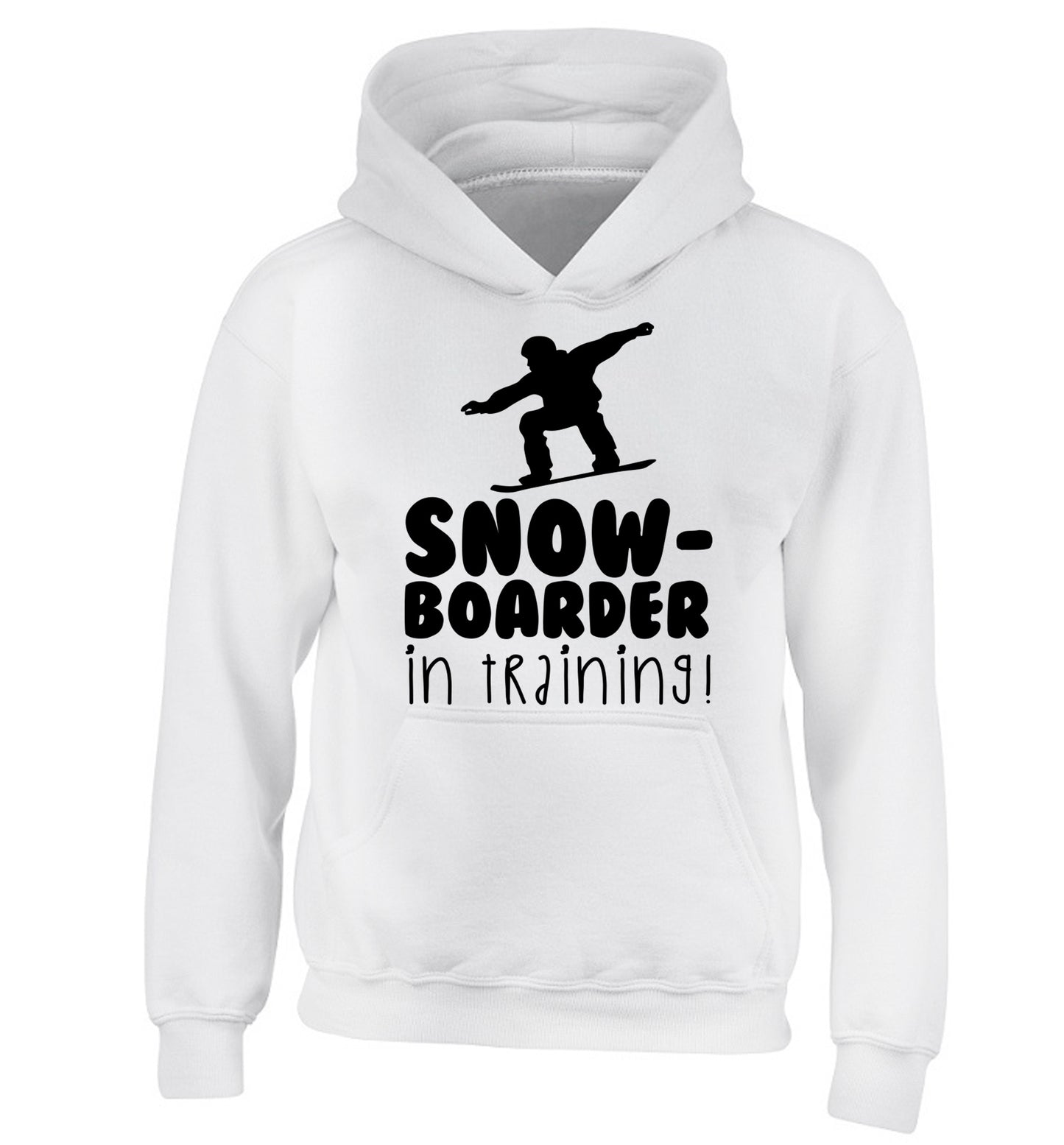 Snowboarder in training children's white hoodie 12-14 Years
