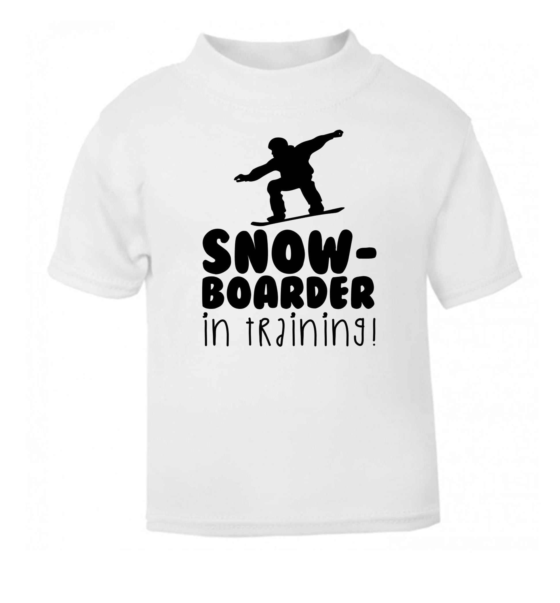 Snowboarder in training white Baby Toddler Tshirt 2 Years