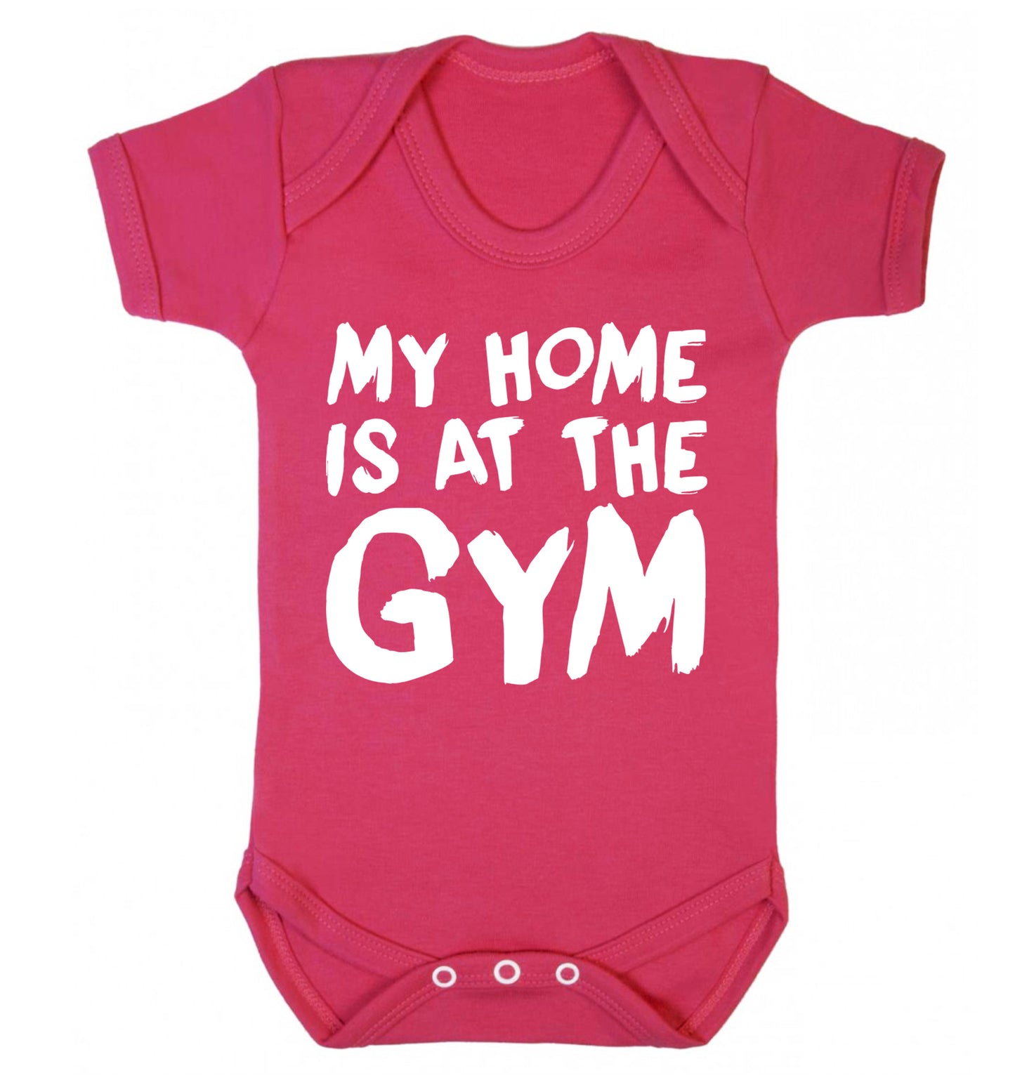 My home is at the gym Baby Vest dark pink 18-24 months