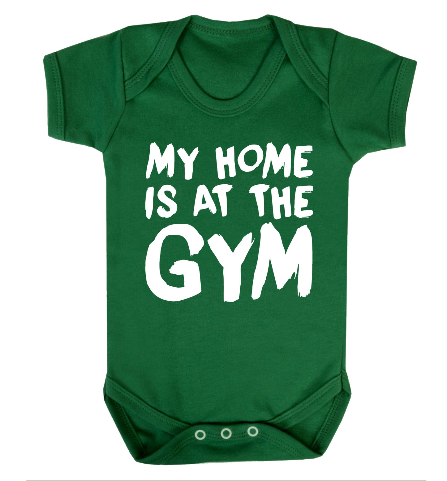 My home is at the gym Baby Vest green 18-24 months