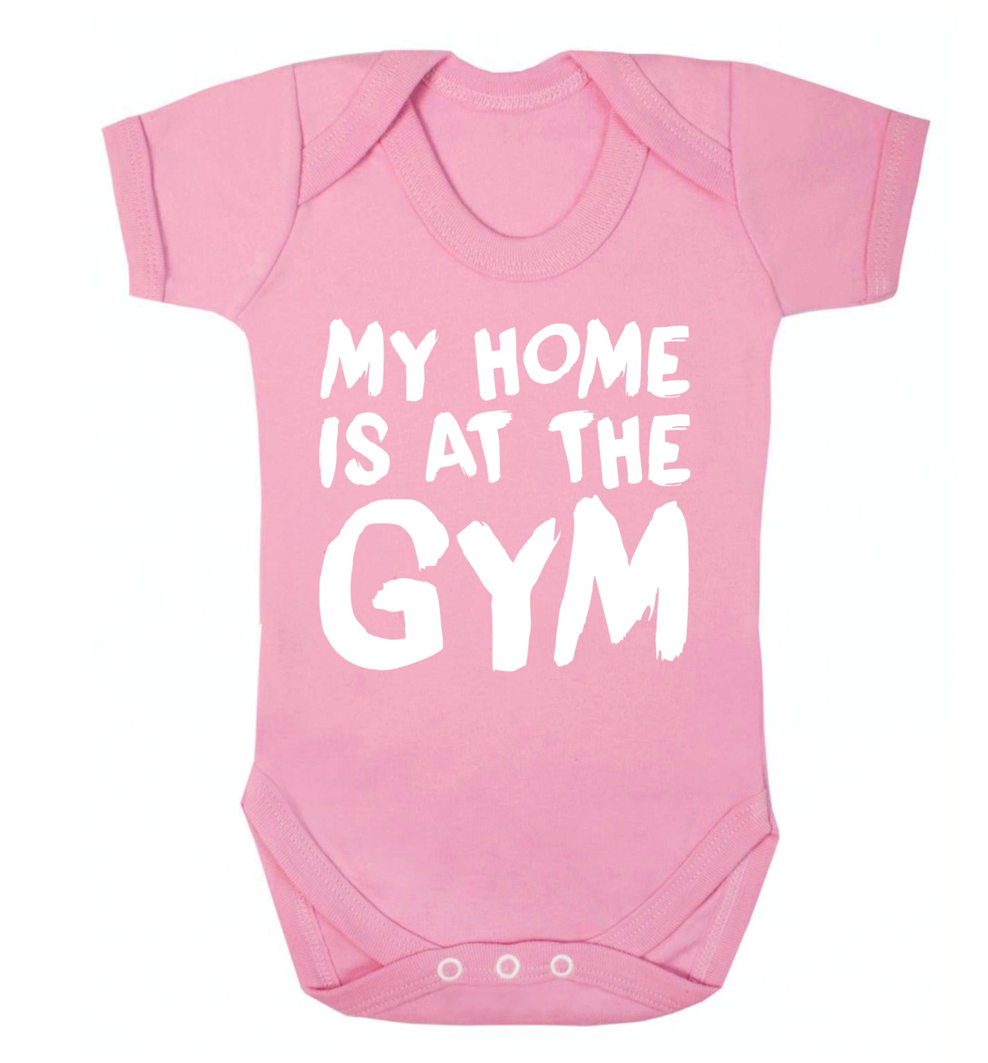My home is at the gym Baby Vest pale pink 18-24 months