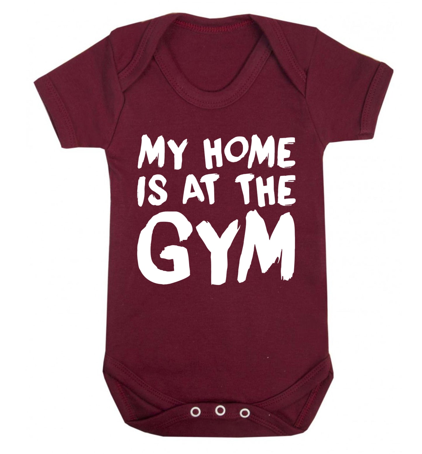 My home is at the gym Baby Vest maroon 18-24 months