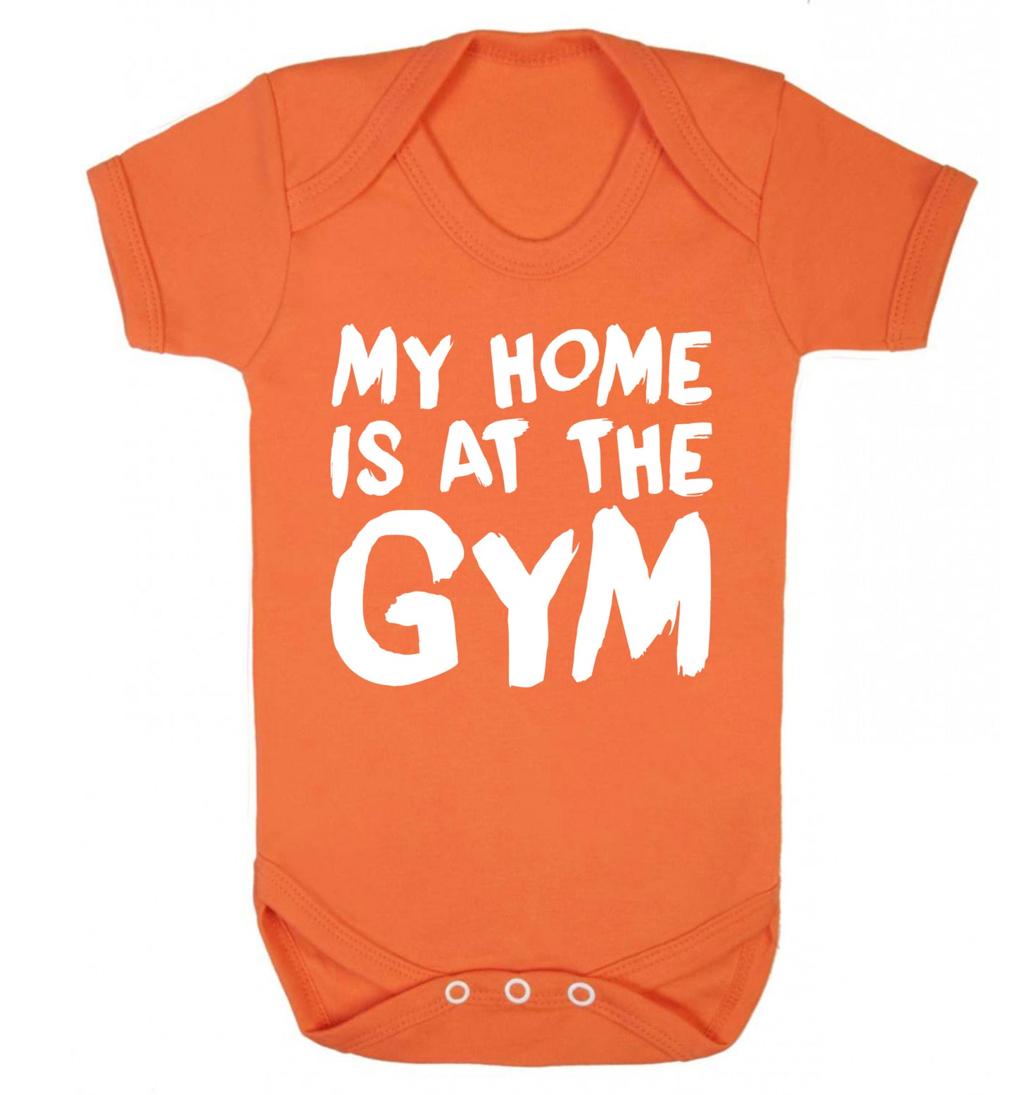 My home is at the gym Baby Vest orange 18-24 months