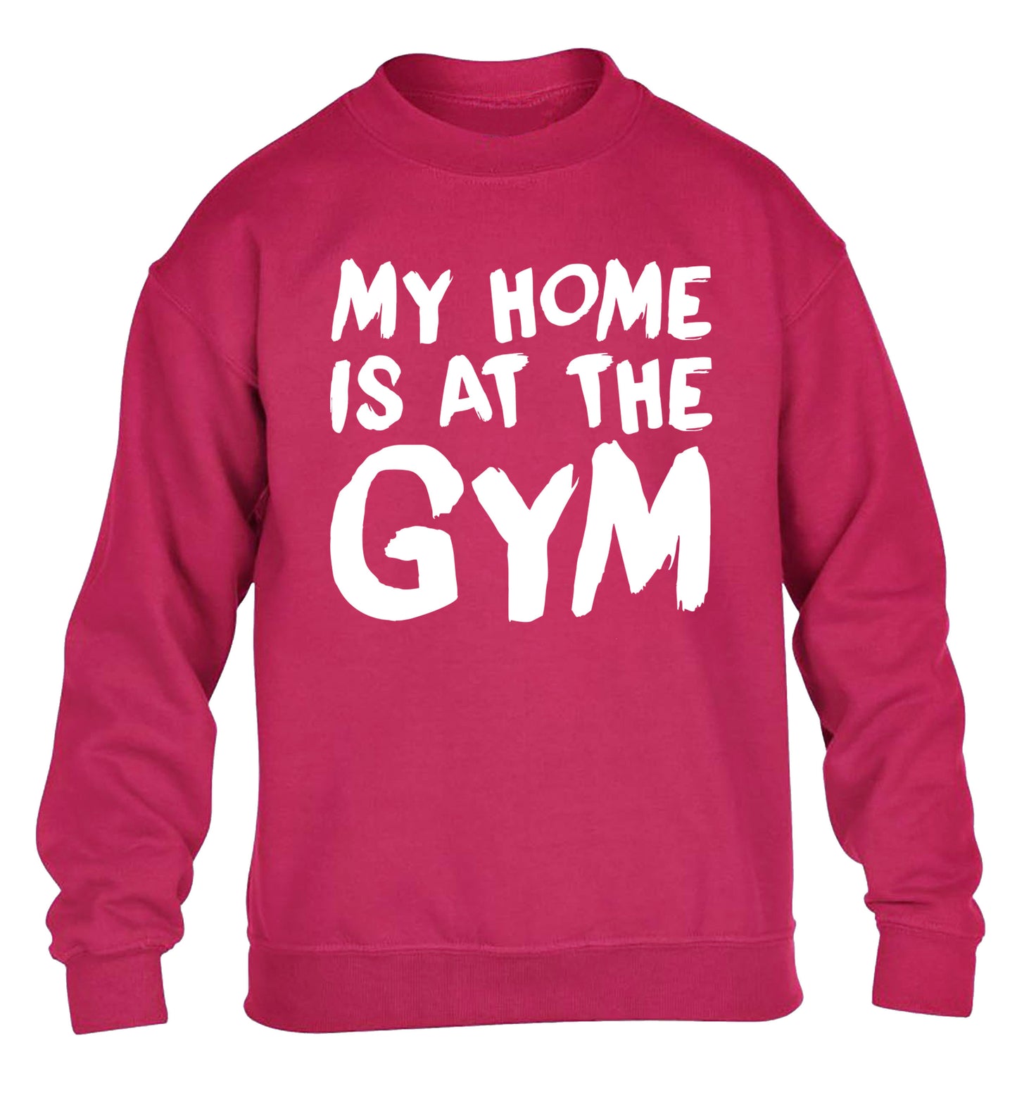 My home is at the gym children's pink sweater 12-14 Years