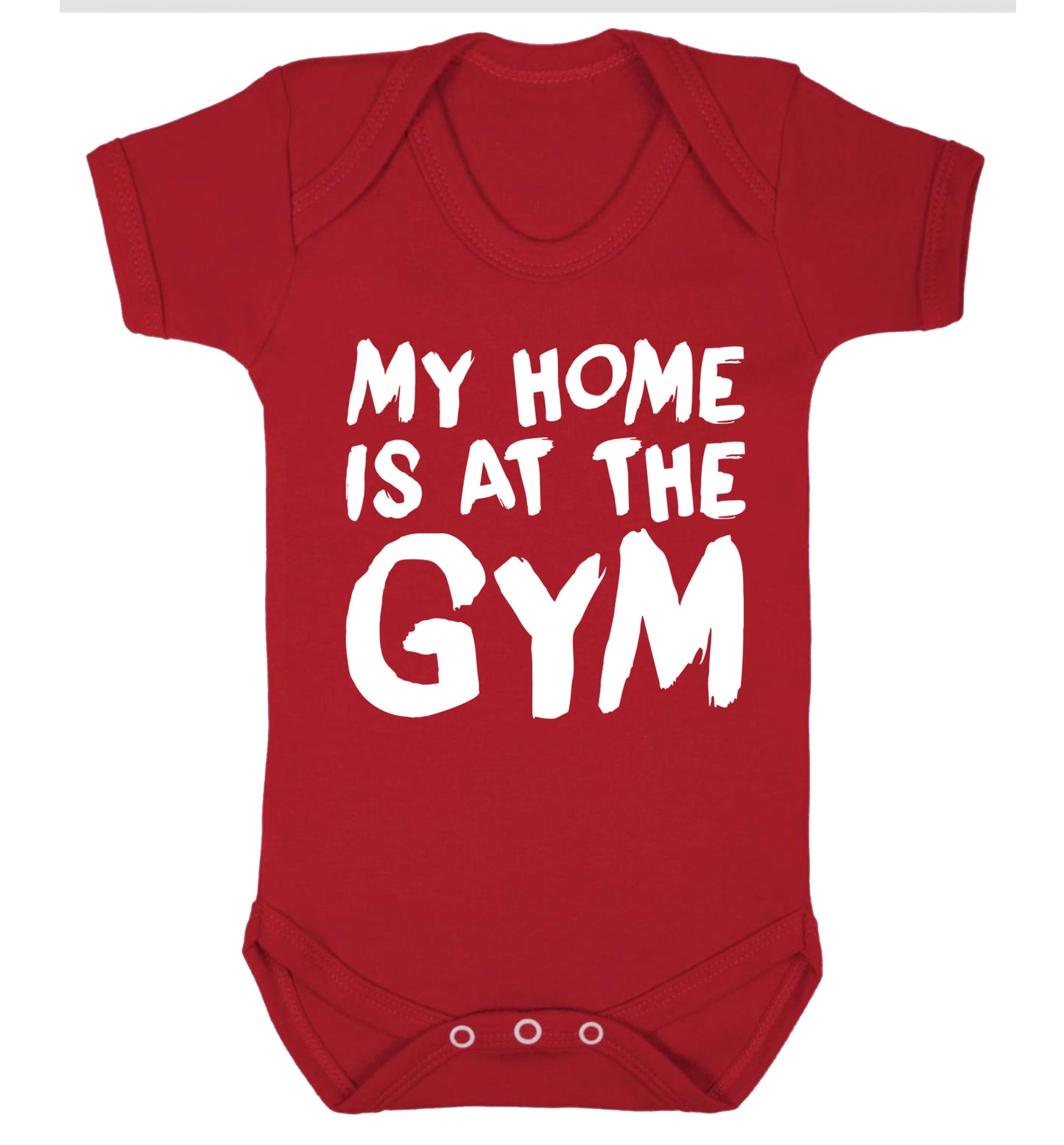 My home is at the gym Baby Vest red 18-24 months