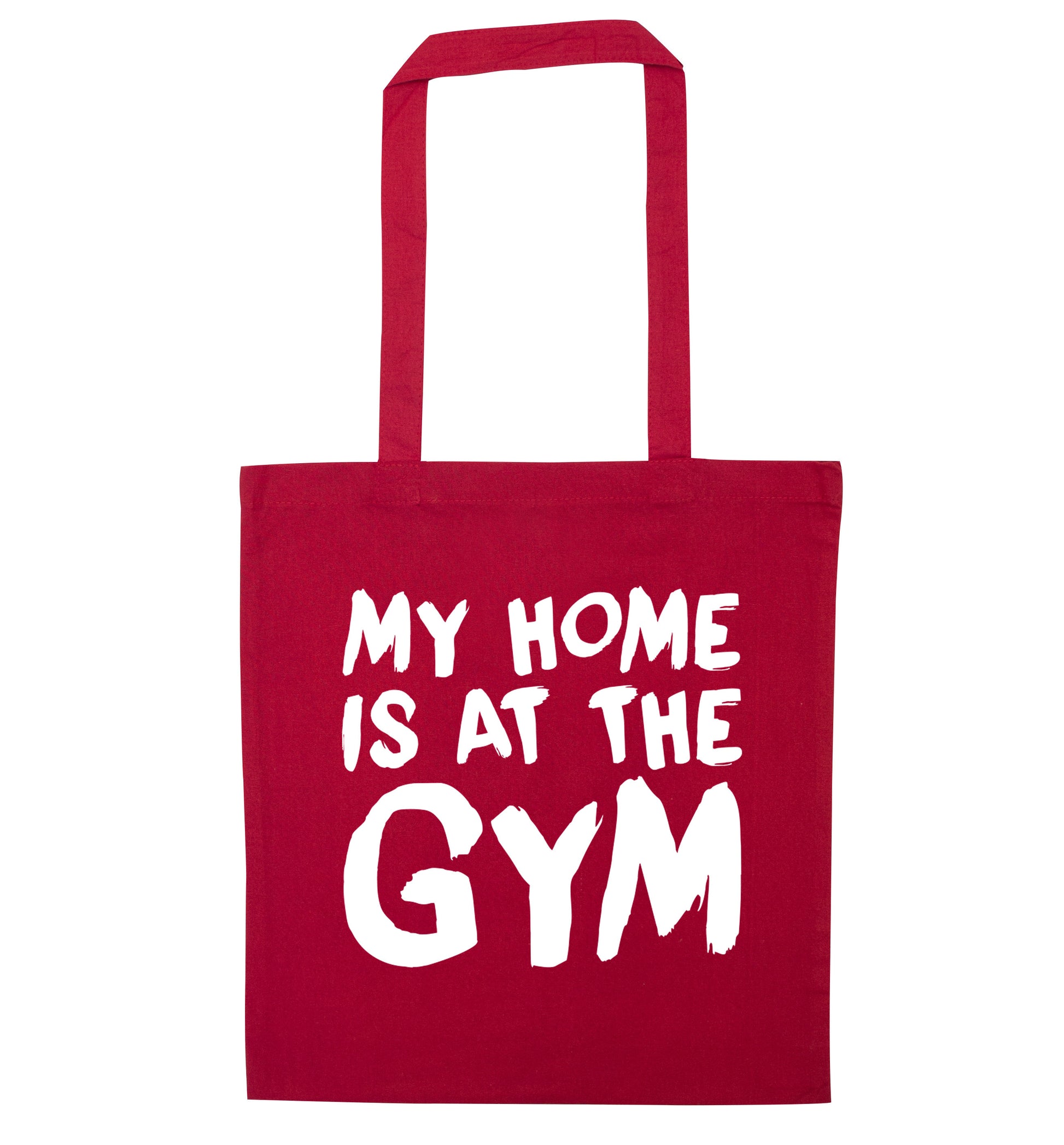 My home is at the gym red tote bag