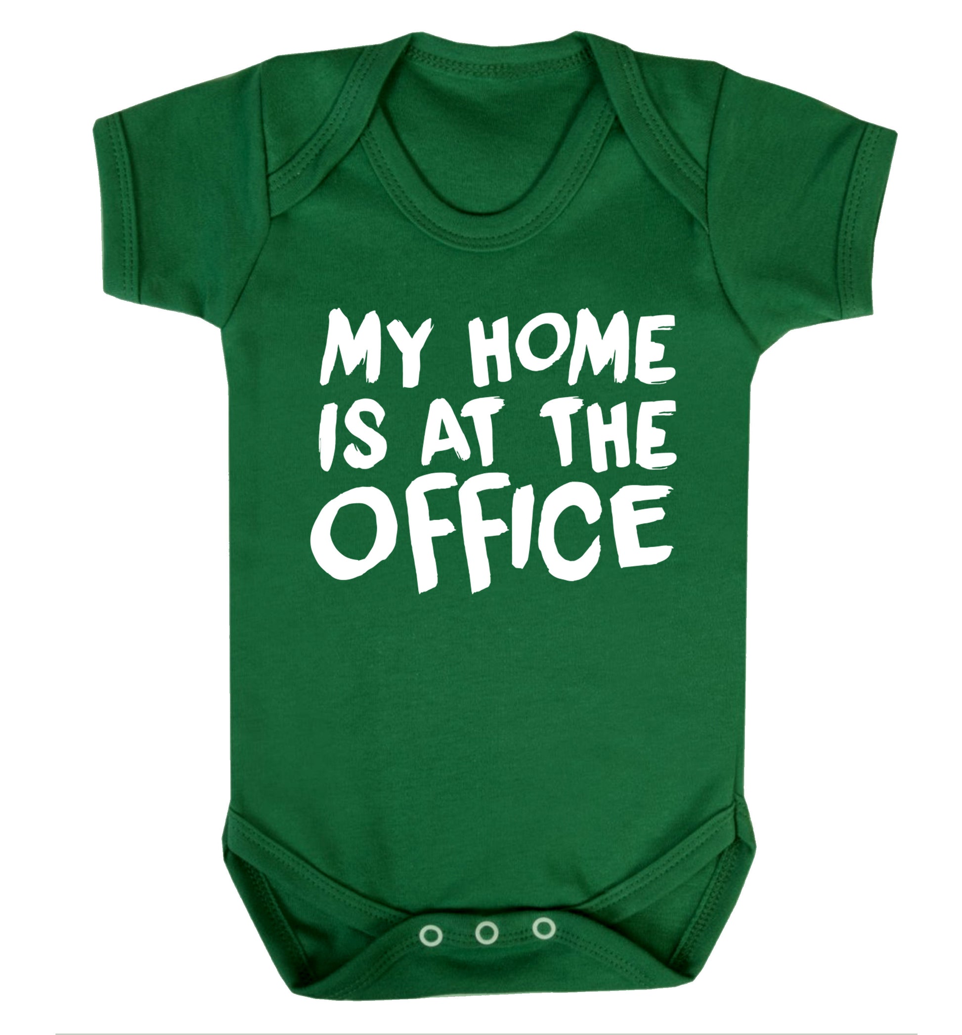 My home is at the office Baby Vest green 18-24 months