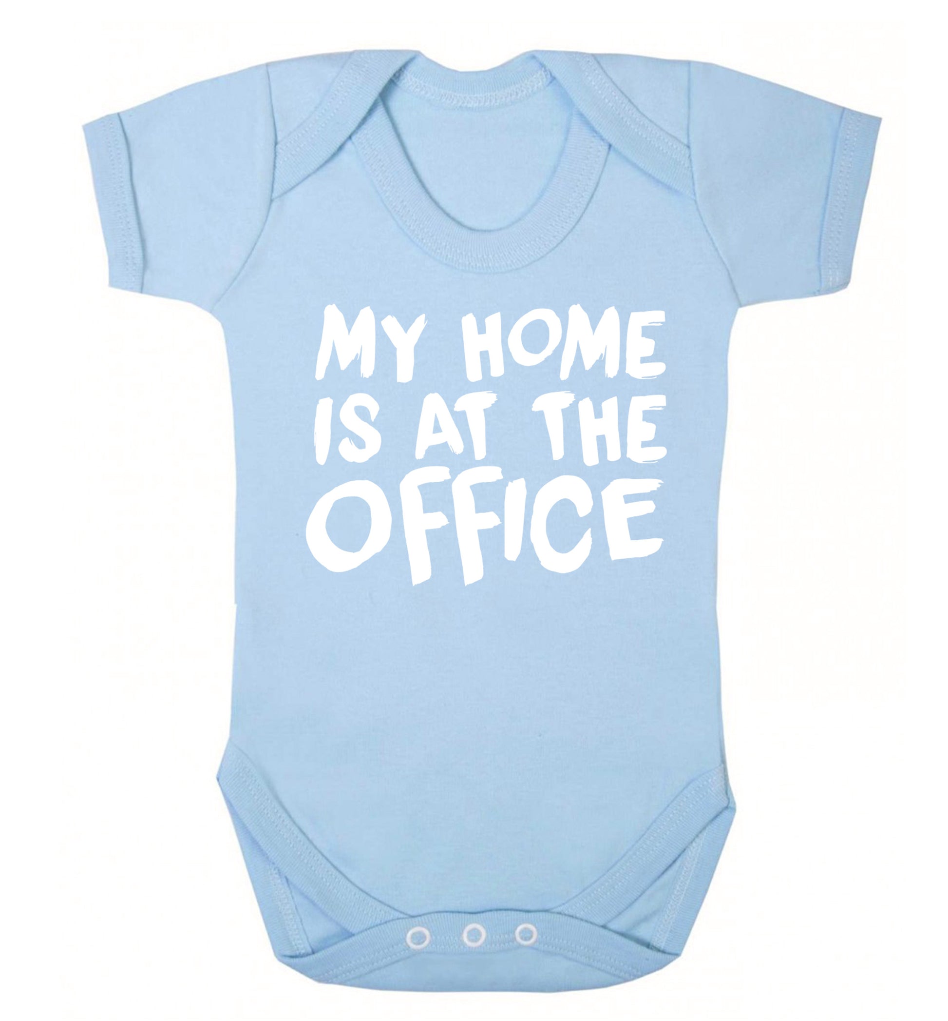 My home is at the office Baby Vest pale blue 18-24 months
