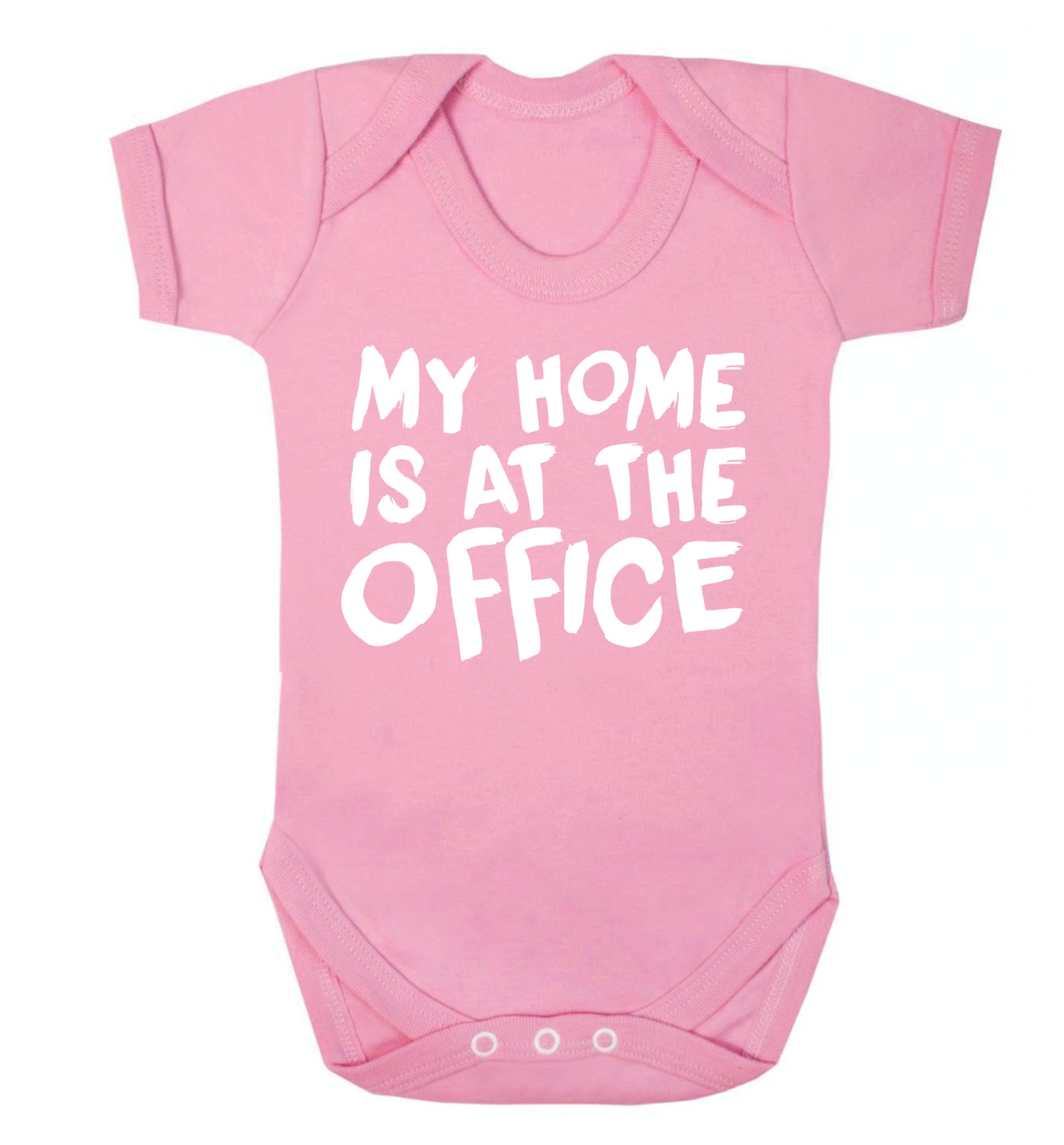 My home is at the office Baby Vest pale pink 18-24 months