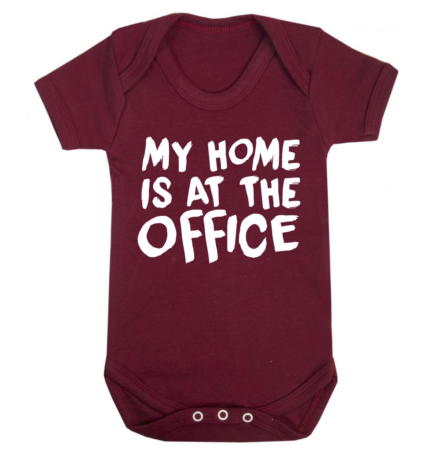 My home is at the office Baby Vest maroon 18-24 months
