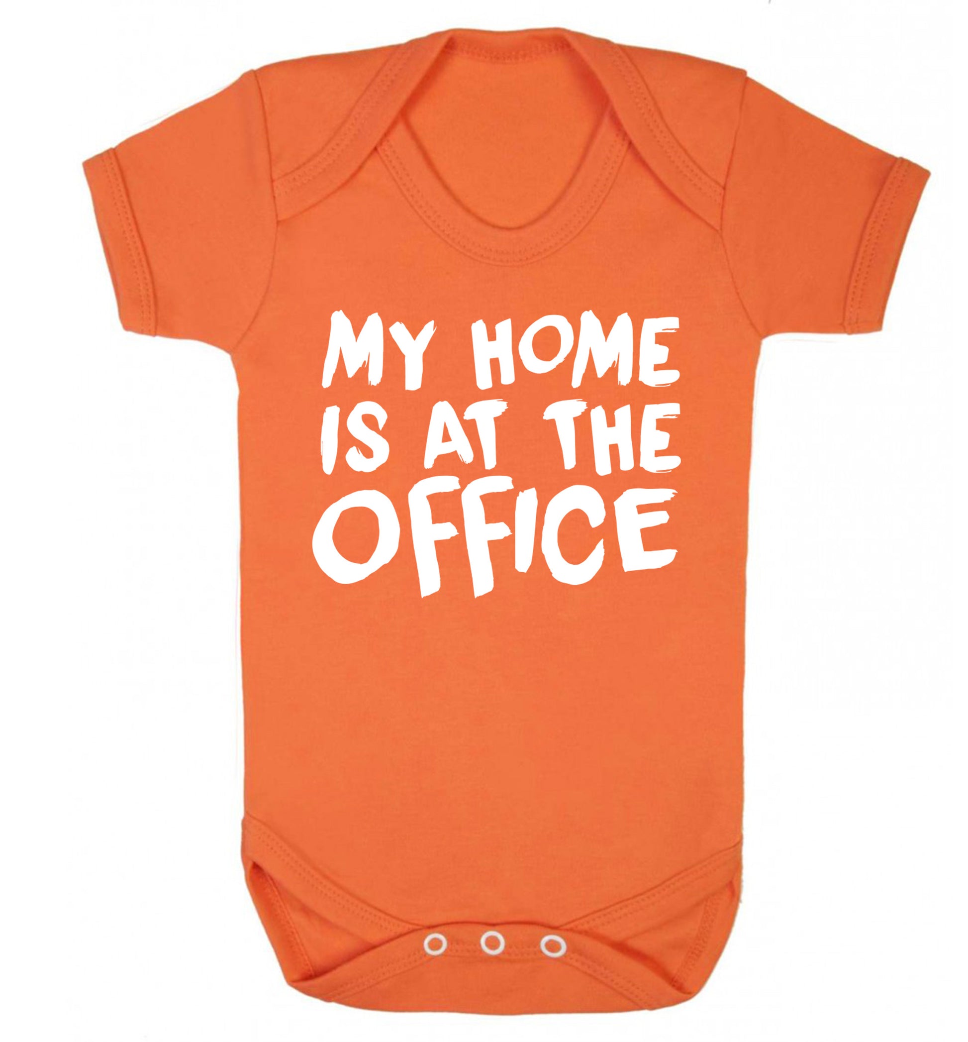 My home is at the office Baby Vest orange 18-24 months