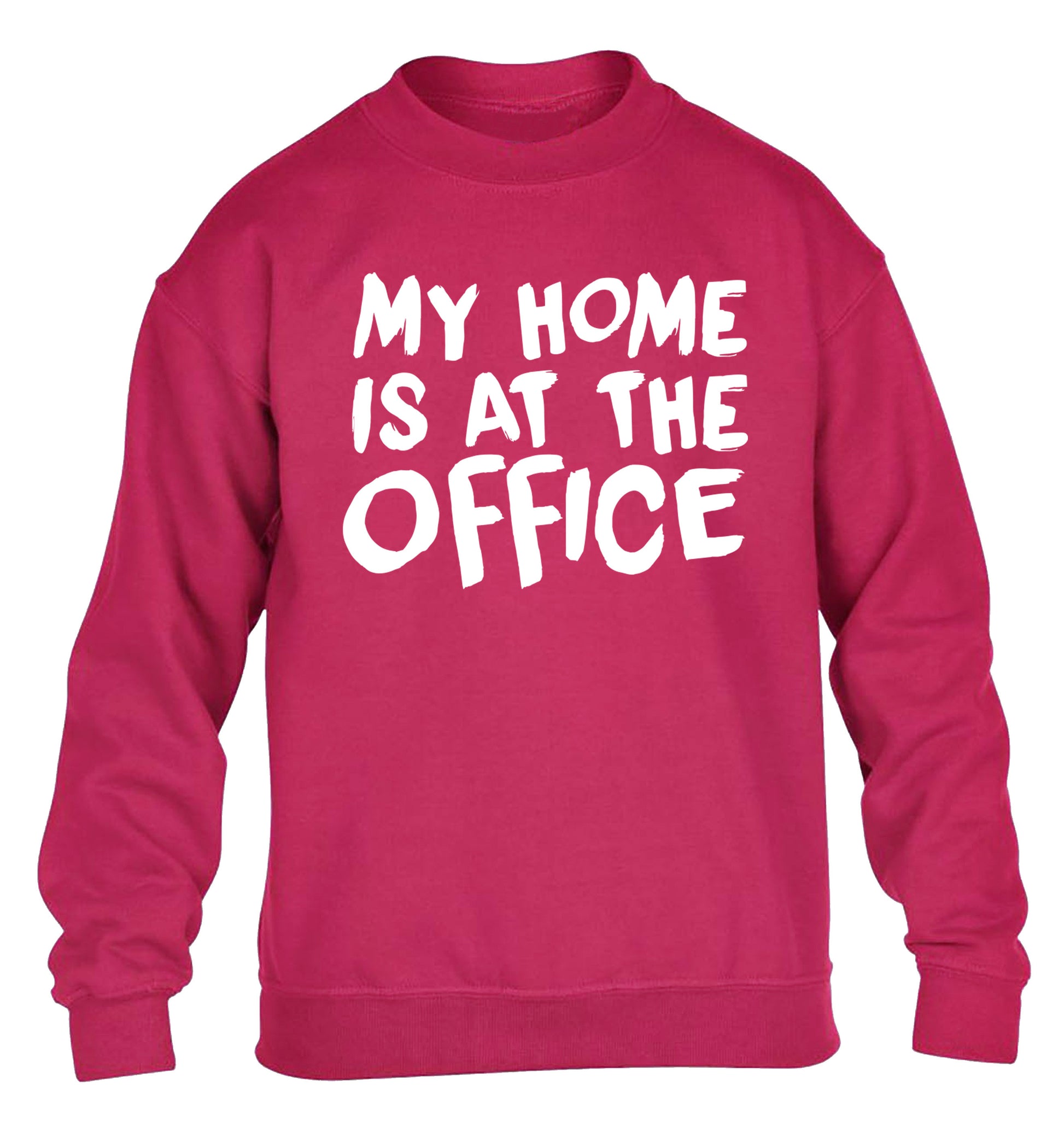 My home is at the office children's pink sweater 12-14 Years