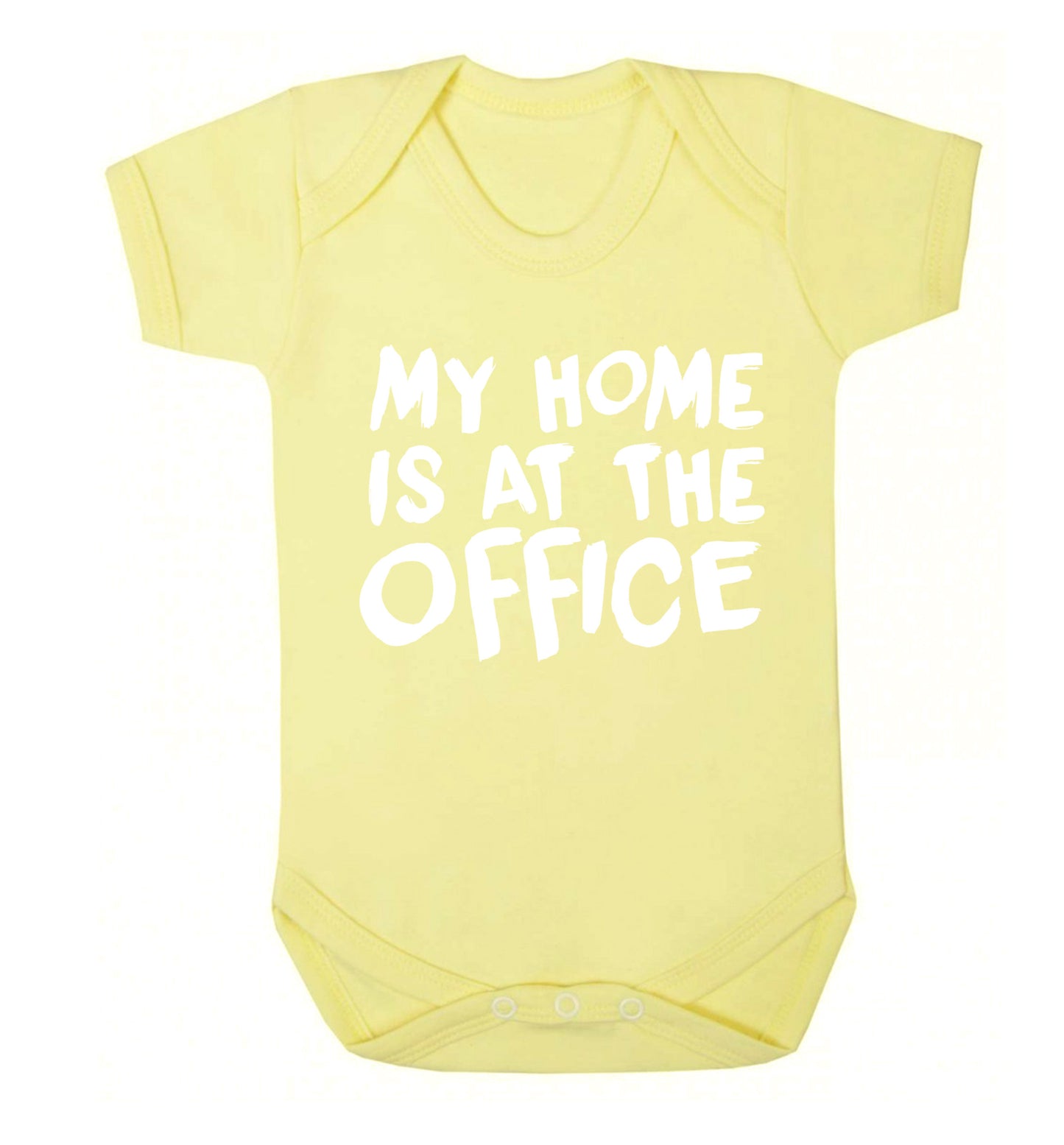 My home is at the office Baby Vest pale yellow 18-24 months