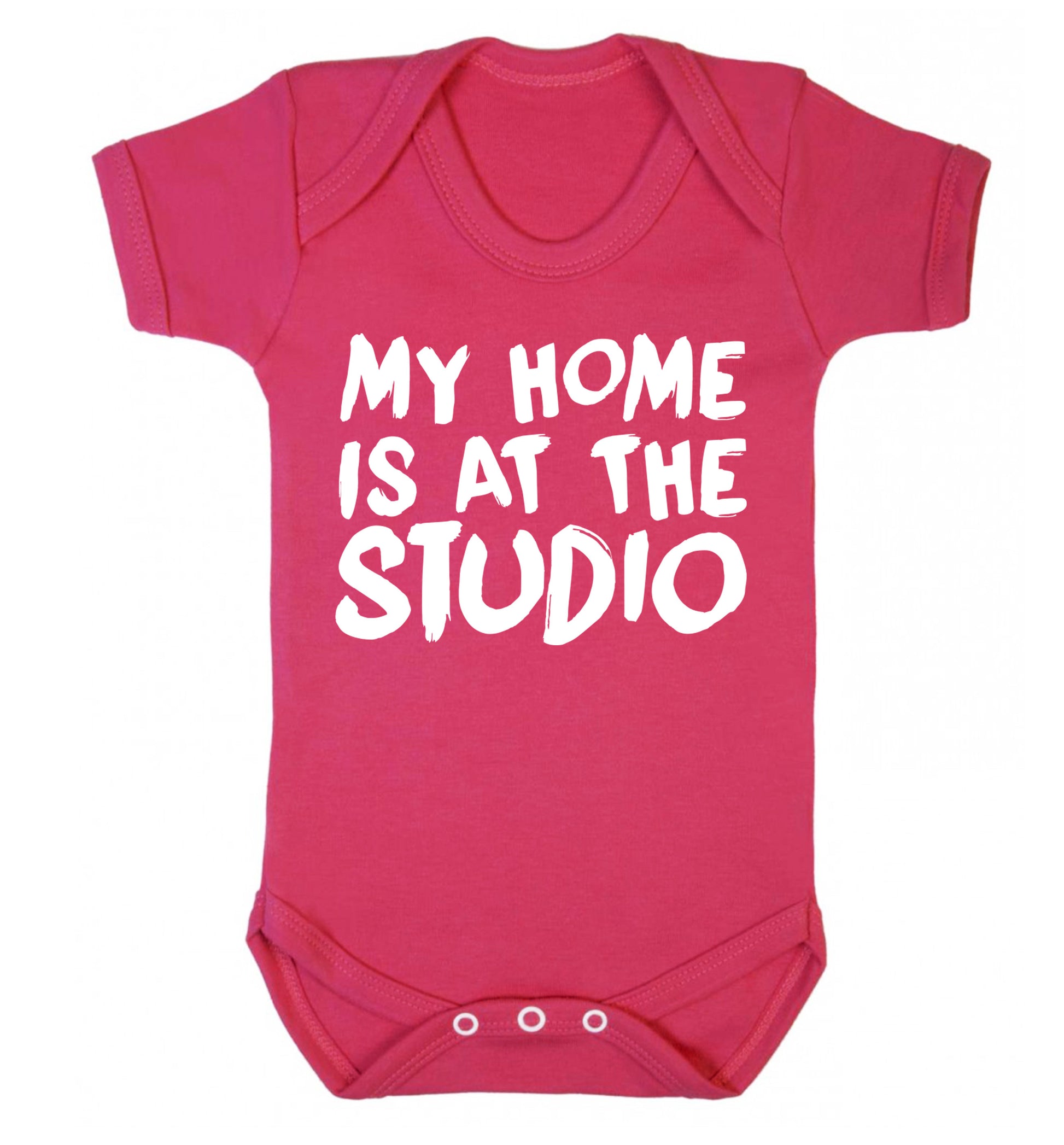 My home is at the studio Baby Vest dark pink 18-24 months