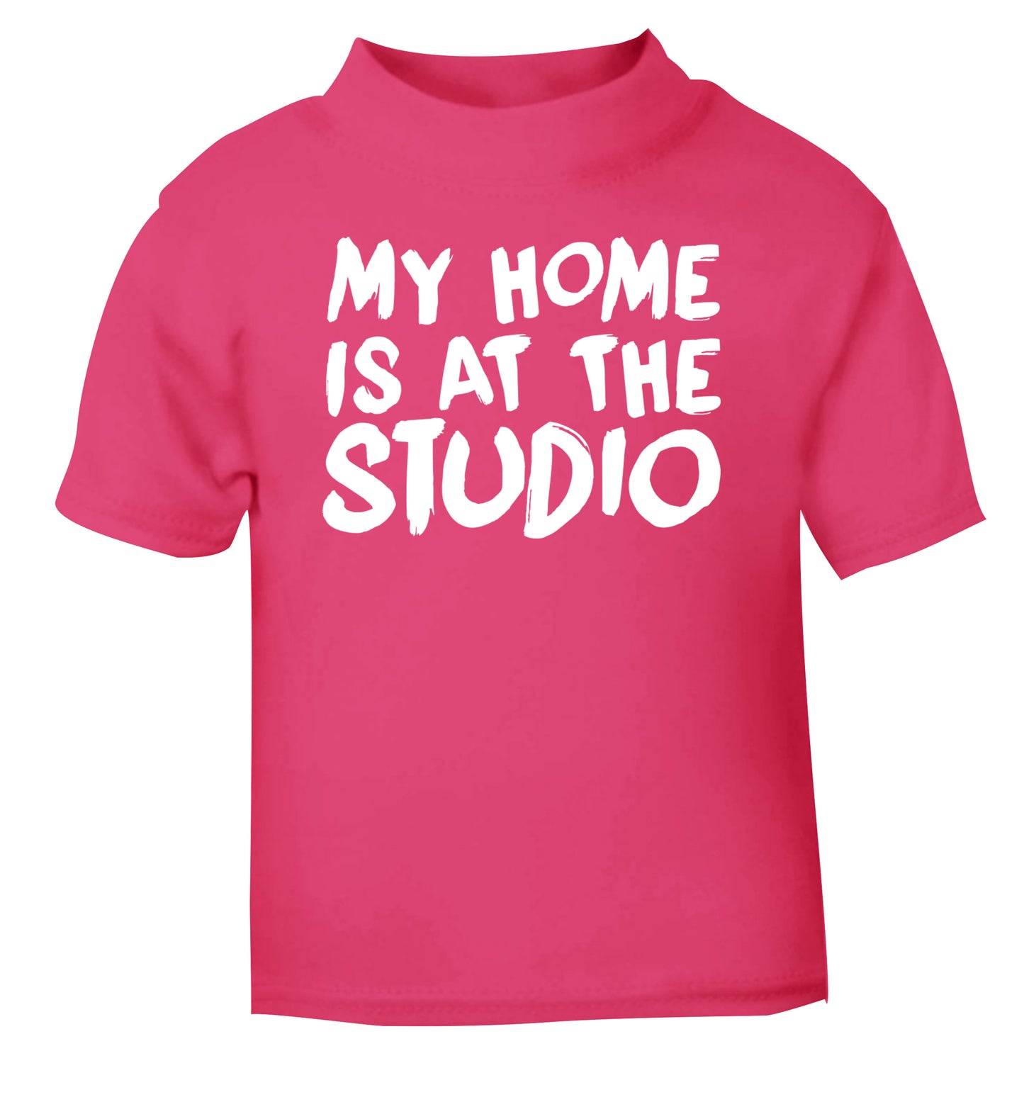 My home is at the studio pink Baby Toddler Tshirt 2 Years