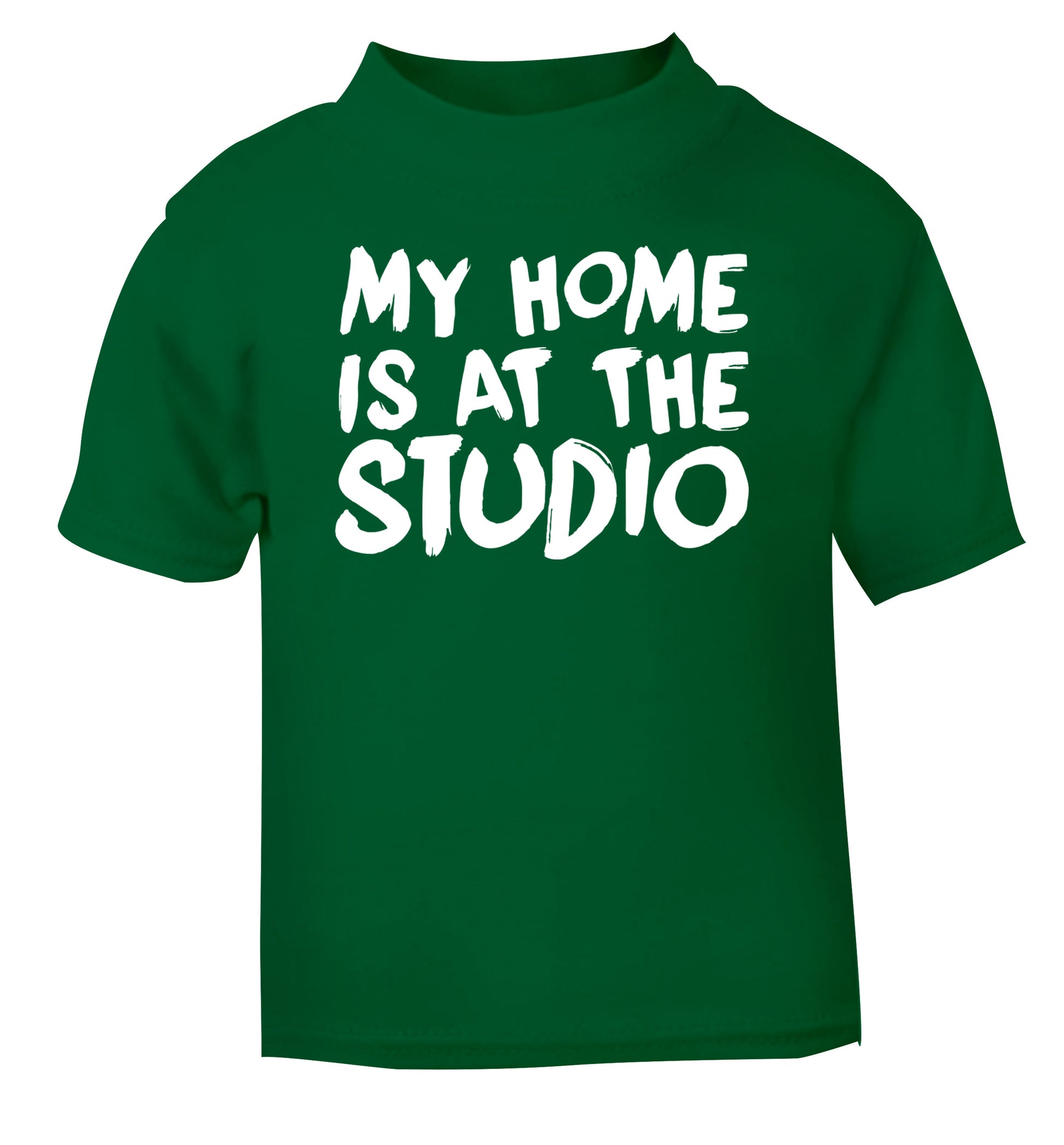 My home is at the studio green Baby Toddler Tshirt 2 Years