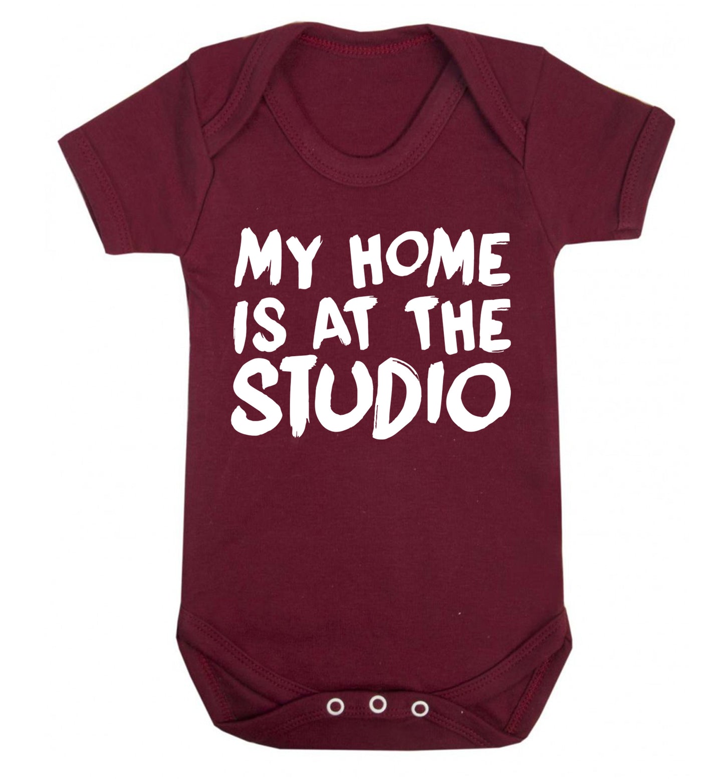 My home is at the studio Baby Vest maroon 18-24 months