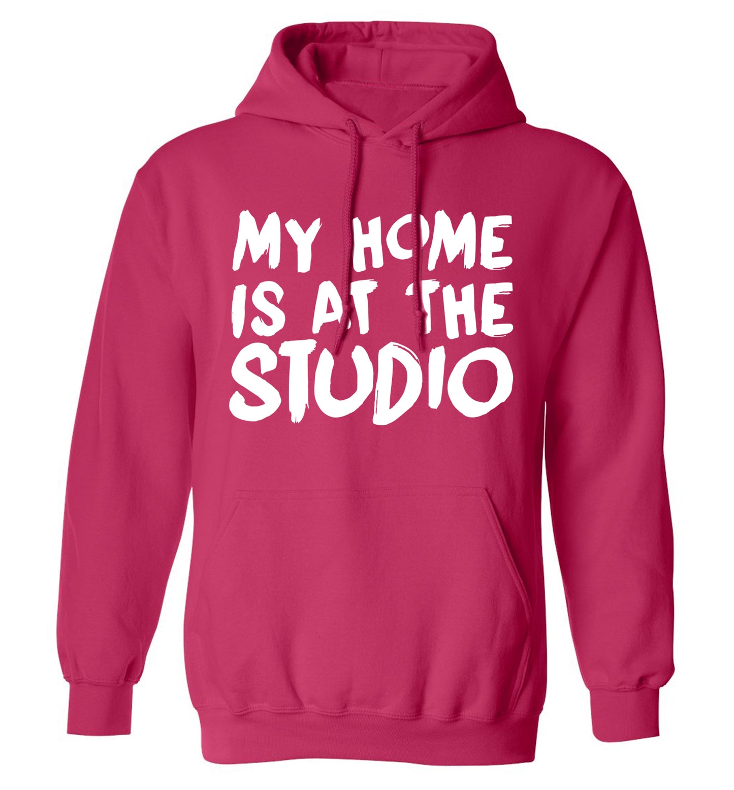 My home is at the studio adults unisex pink hoodie 2XL