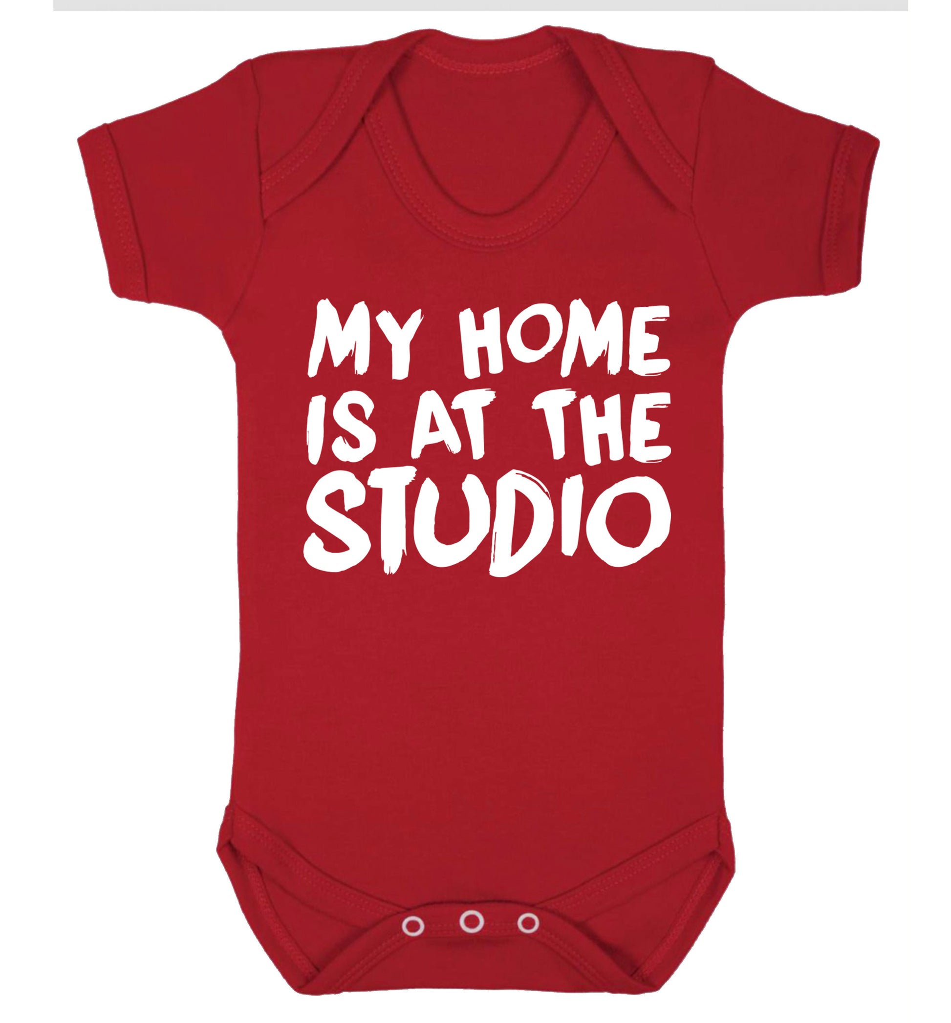 My home is at the studio Baby Vest red 18-24 months
