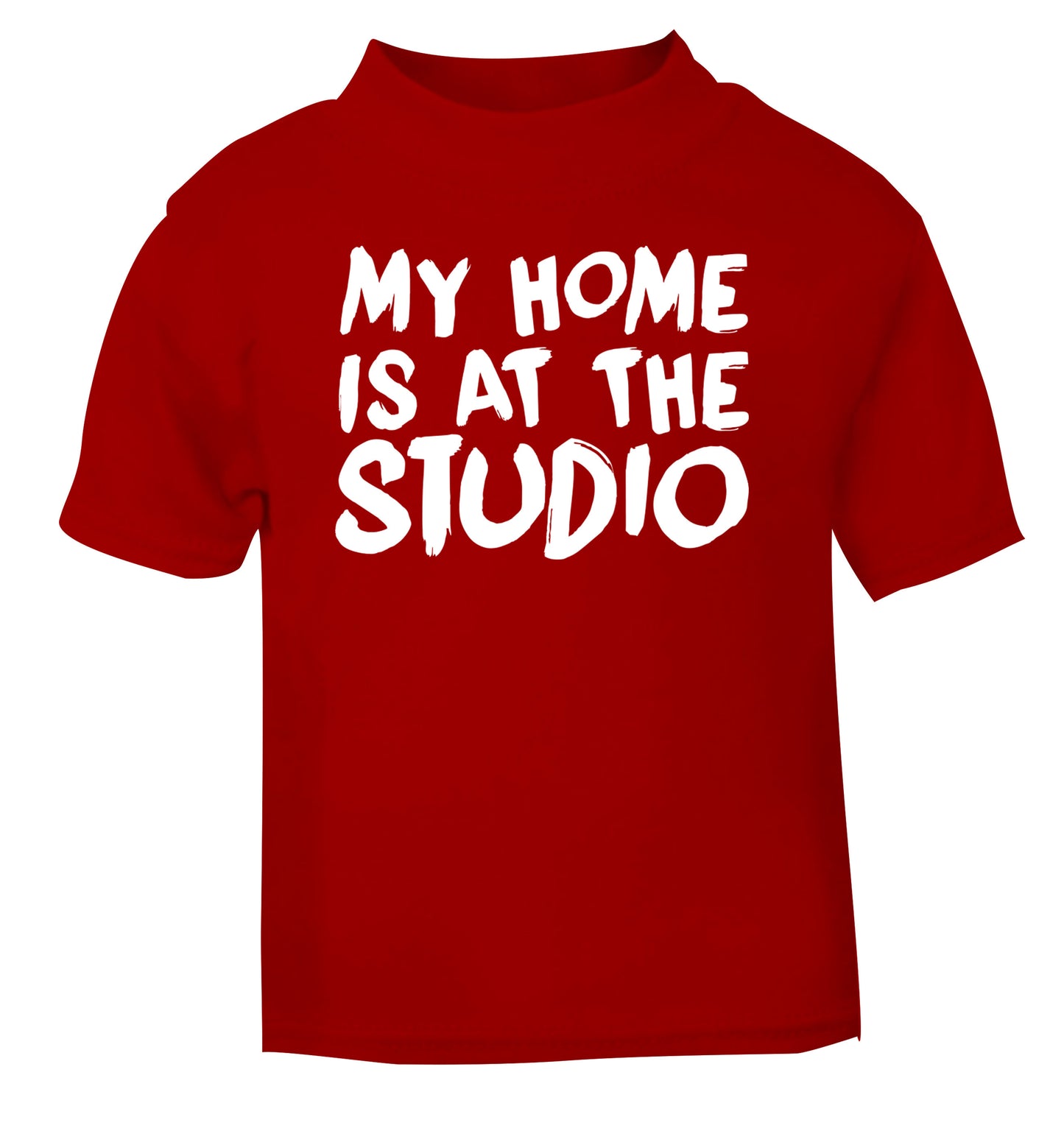 My home is at the studio red Baby Toddler Tshirt 2 Years