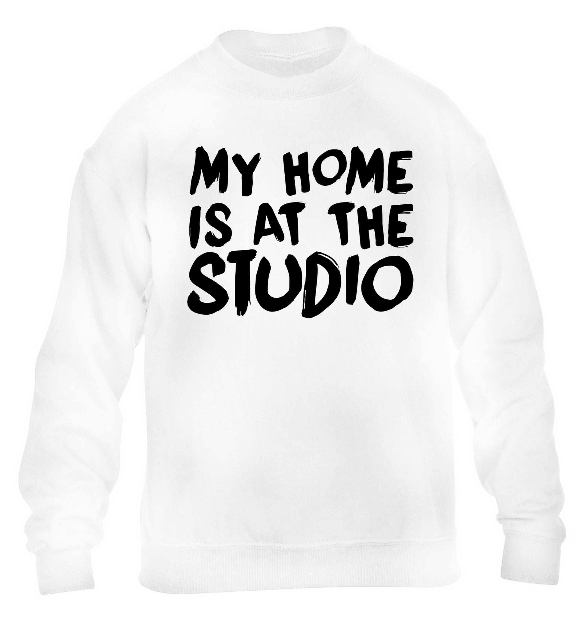 My home is at the studio children's white sweater 12-14 Years