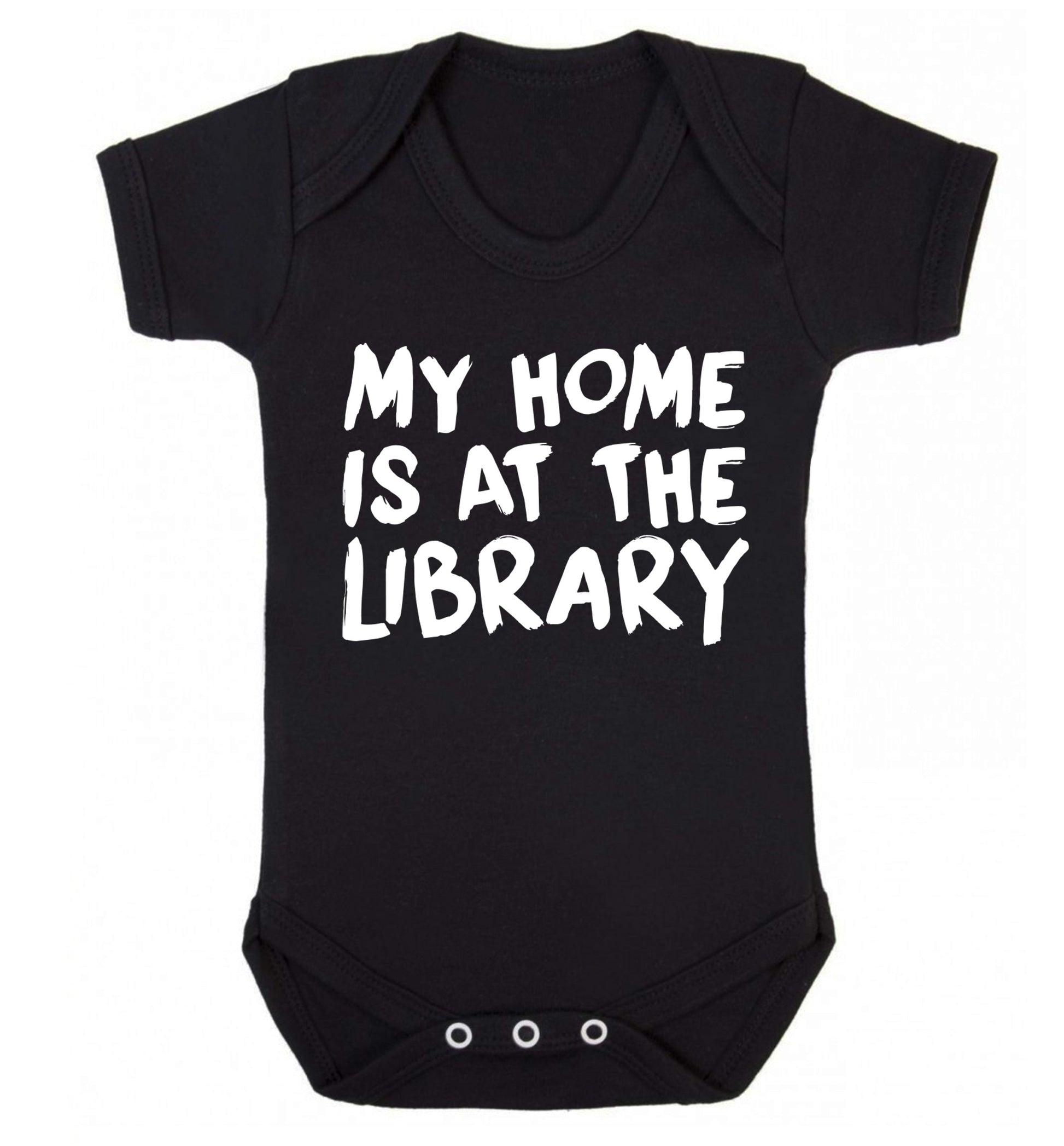 My home is at the library Baby Vest black 18-24 months